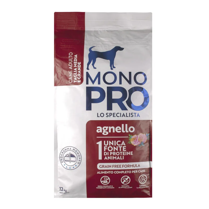 Monopro Dog Adult Medium&Large Grain Free Agnello