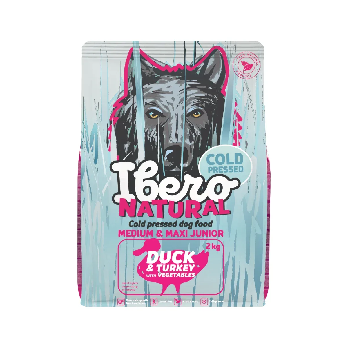 Ibero COLD PRESSED Ibero Cold Press Dog Medium & Maxi Junior Duck&Turkey