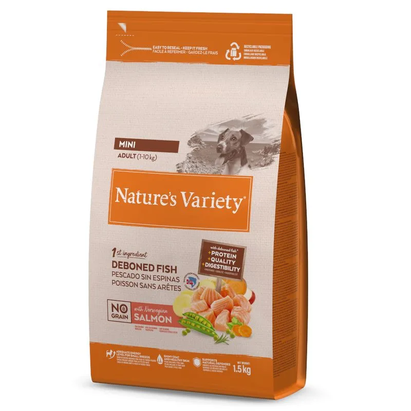 Krmivo Pro Psy Nature's No Grain Mini Adult losos
