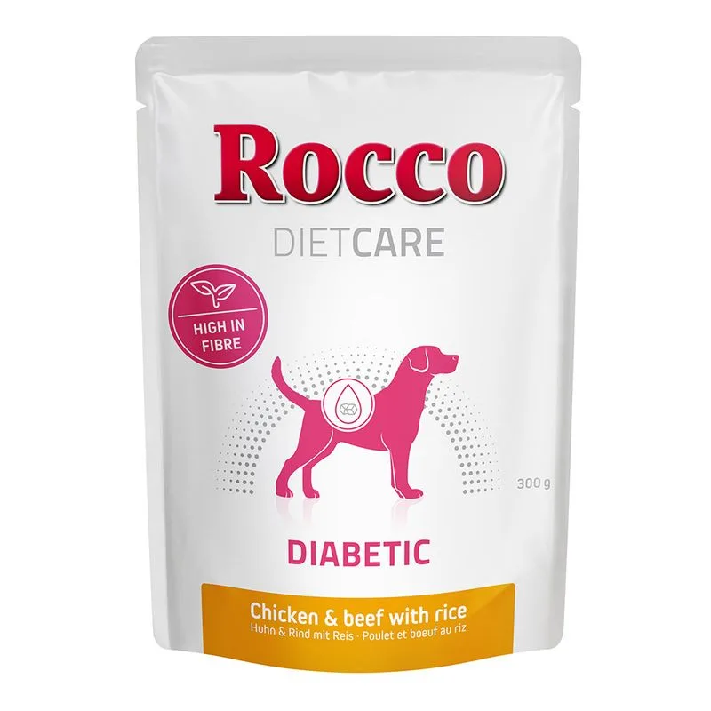 Rocco Diet Care Diabetic kuřecí a hovězí s rýží - kapsička