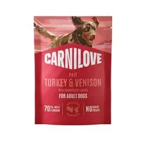 Carnilove Dog Pouch Paté Turkey & Venison + Strawberry Leaves
