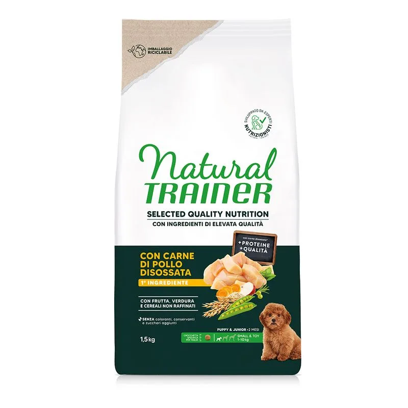Natural Trainer Selected Quality Nutrition Puppy Small & Toy Kyckling