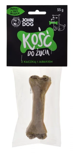 JOHN DOG Kość do żucia z kaczką i jabłkiem