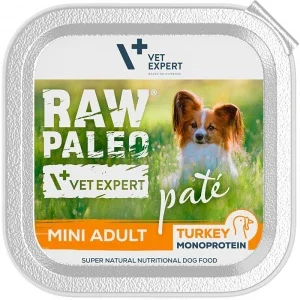 VetExpert Raw Paleo Pate Mini Adult Indyk Mono