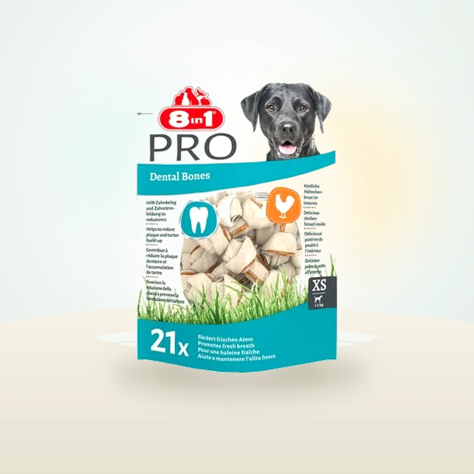 8in1 Pro Dental, poulet, os à mâcher