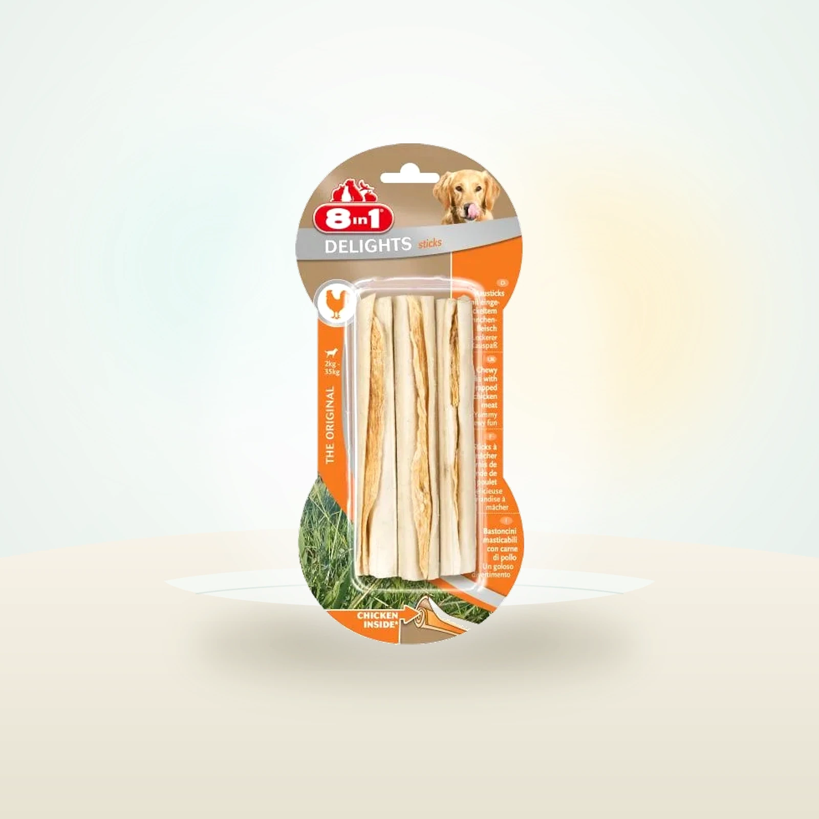 8IN1 Przysmak dla psa Delight Sticks pałeczki do gryzienia z kurczakiem 3 szt