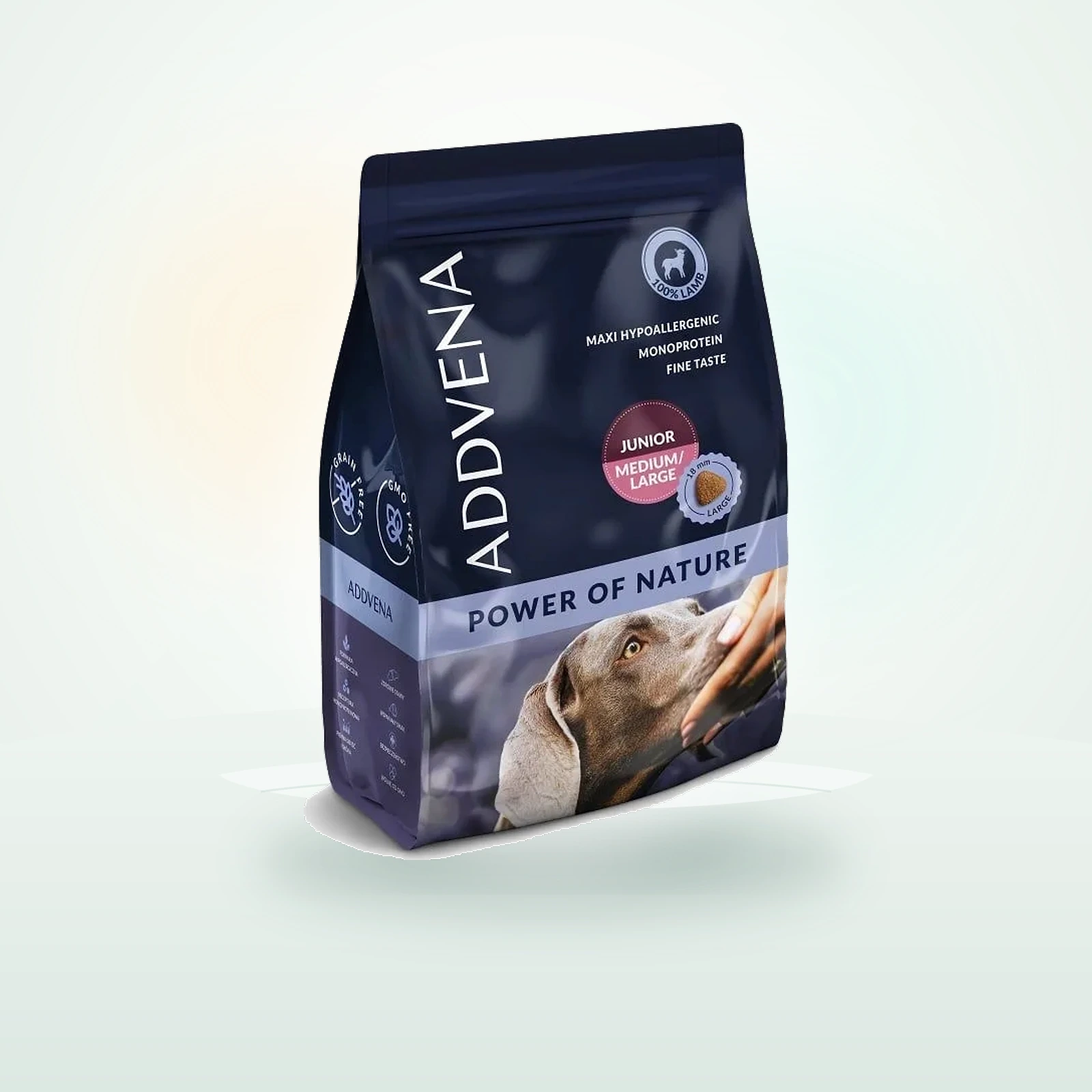 ADDVENA Power of Nature Junior medium&large jagnięcina dla szczeniąt ras średnich i dużych