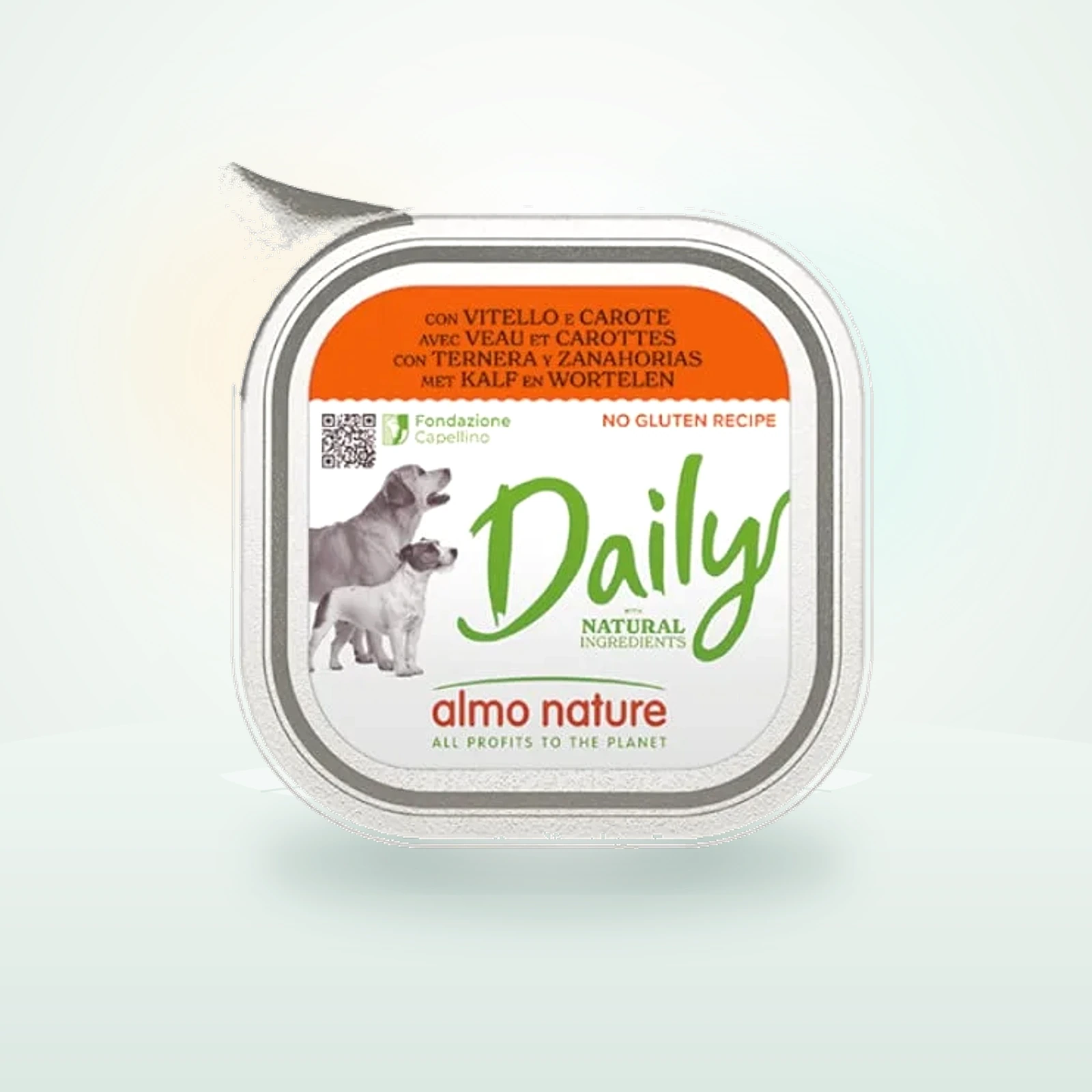 Almo Nature Daily Grain Free Ternera y Zanahorias tarrina