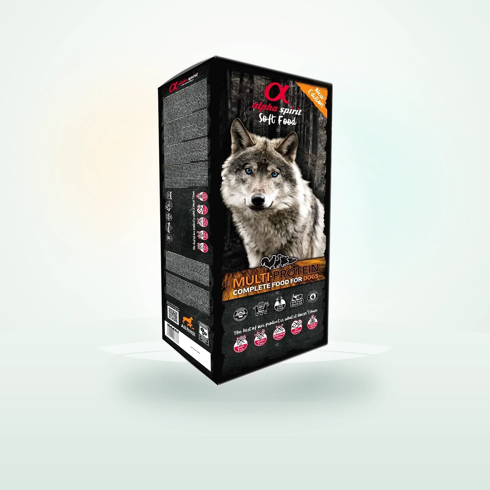 ALPHA SPIRIT Pełnowartościowa karma sucha-miękka dla psów Multiproteina