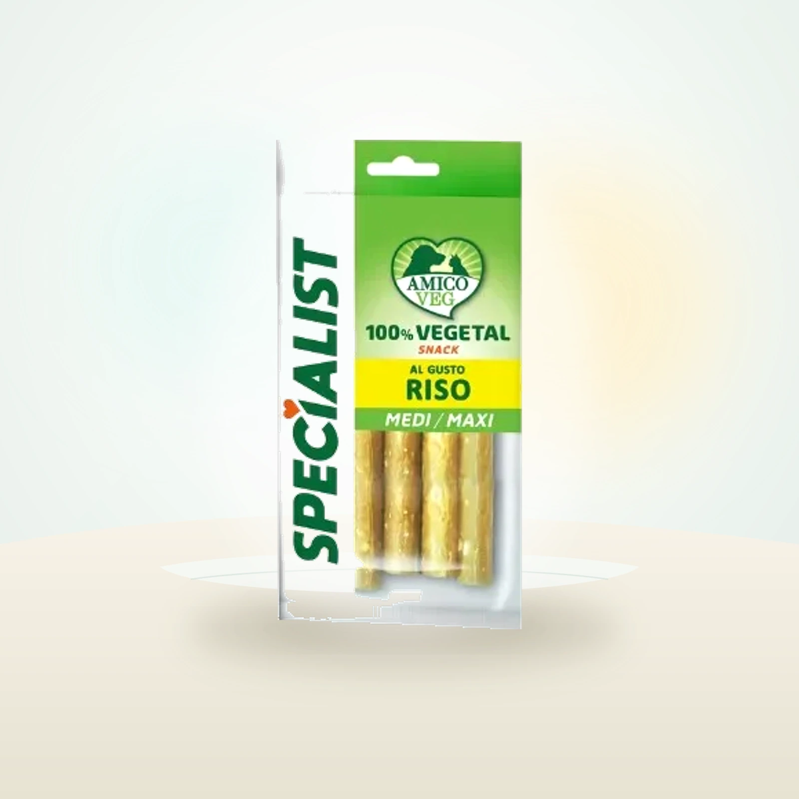 Amico Veg Specialist Dog Snack Vegetal Medium/Maxi Riso