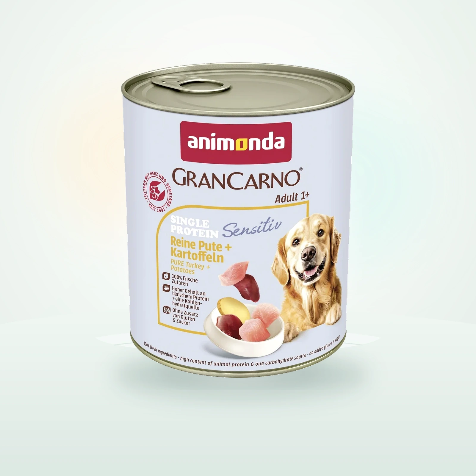 Animonda GranCarno Sensitiv Nassfutter Hund Adult, Pute und Kartoffel