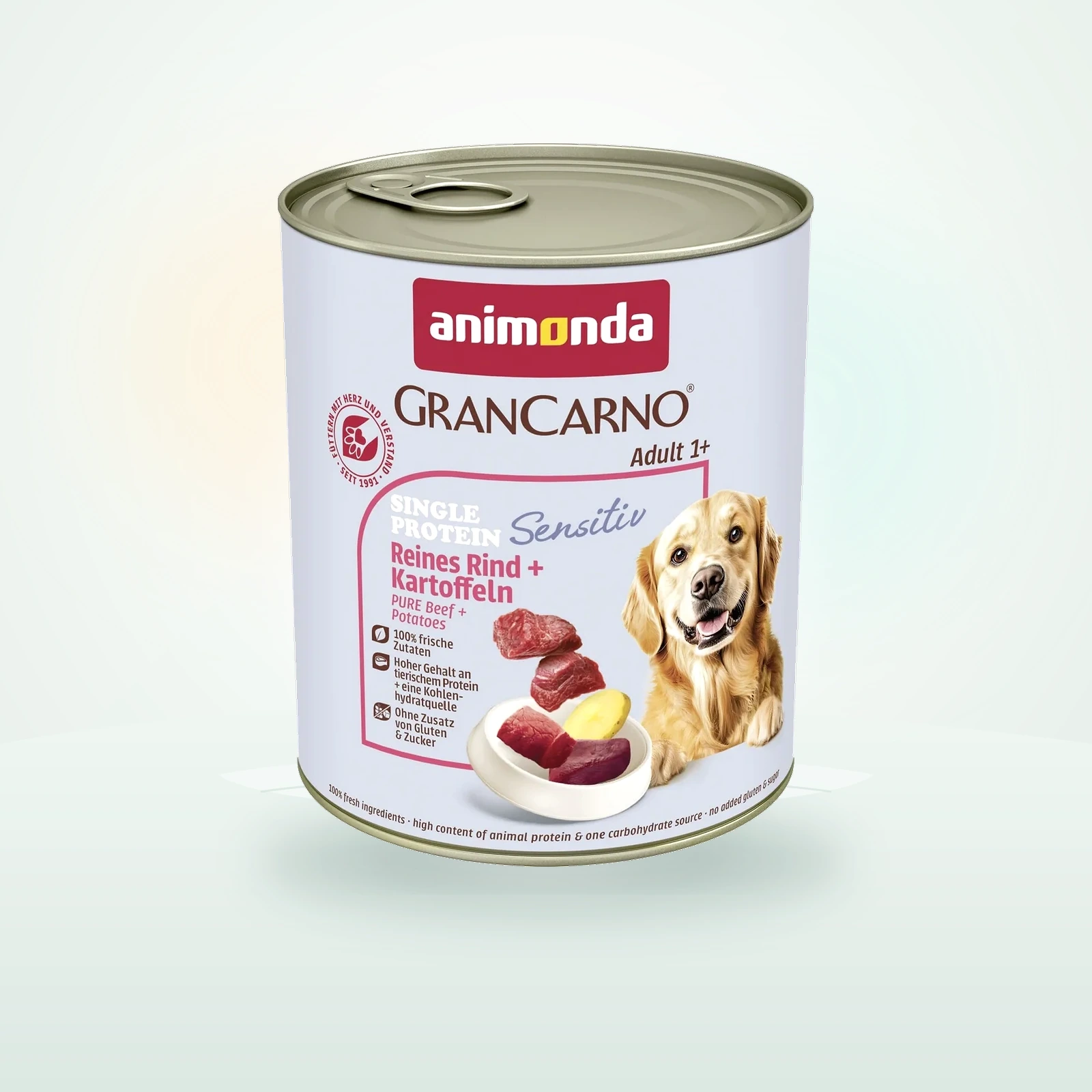 Animonda GranCarno Sensitiv Nassfutter Hund Adult, Rind und Kartoffel