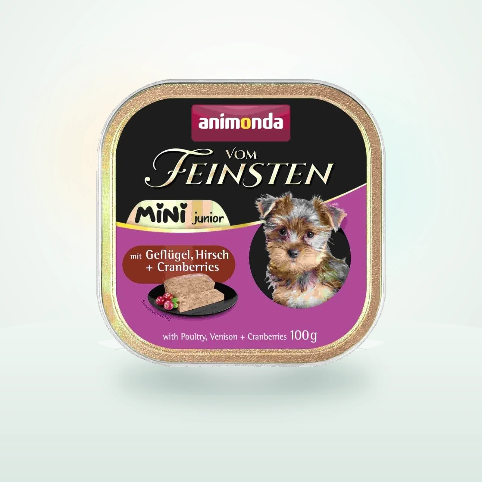 Animonda Vom Feinsten Mini Junior z drobiem, dziczyzną i żurawiną mokra karma dla szczeniąt małych ras