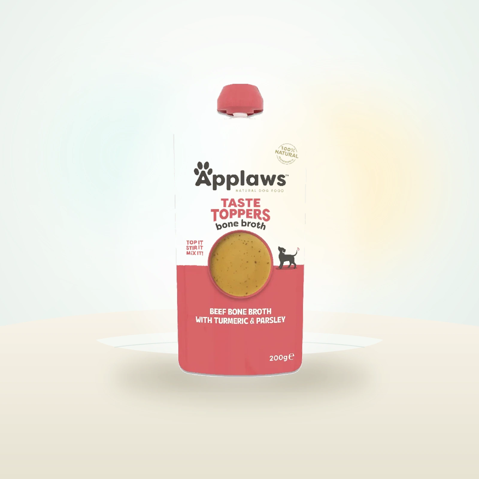 Applaws Taste Toppers Natural Adult Wet Dog Food Beef Bone Broth with Turmeric