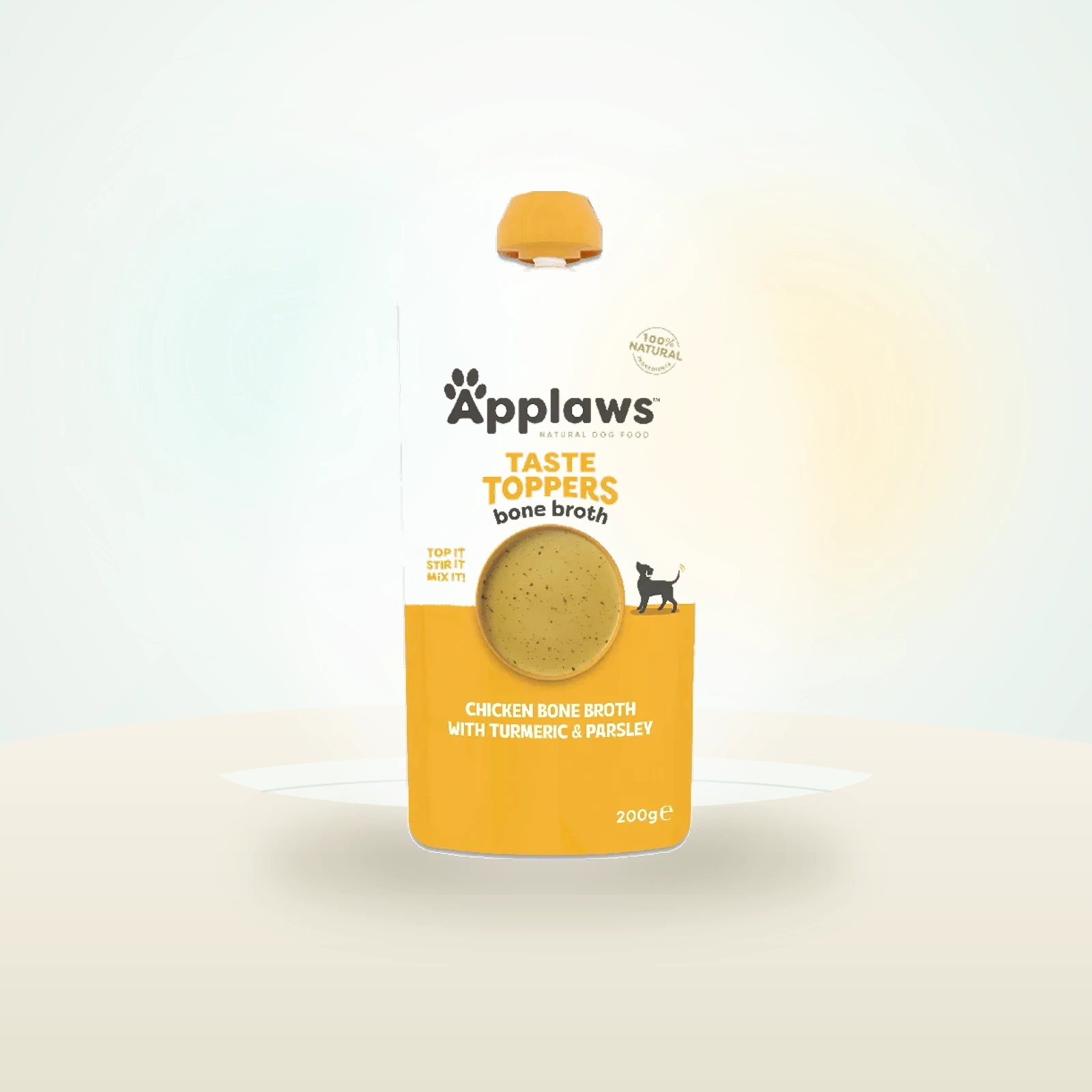 Applaws Taste Toppers Natural Wet Dog Food Chicken Bone Broth with Turmeric & Parsley