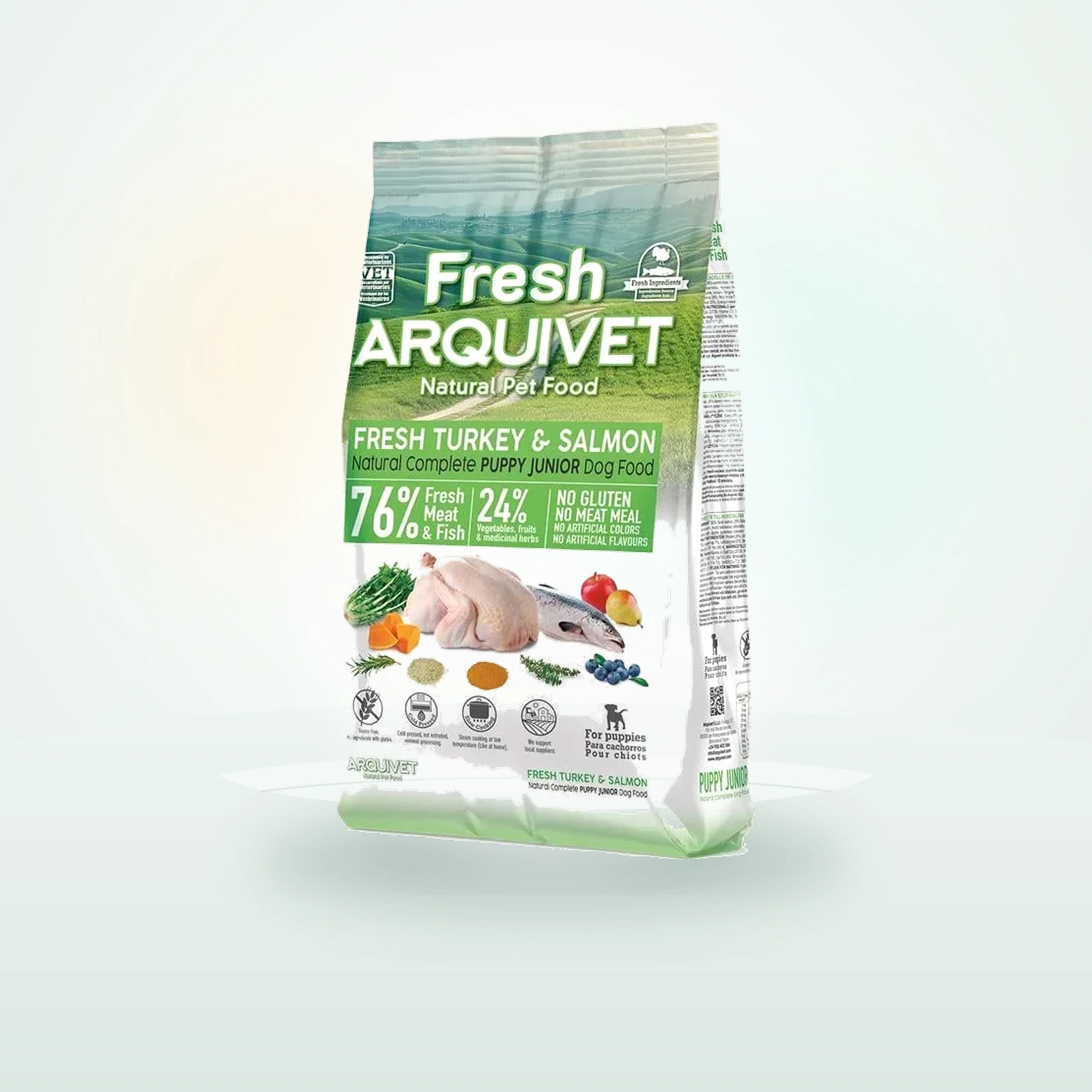 ARQUIVET Fresh Puppy Junior Półwilgotna karma dla szczeniąt Indyk i łosoś