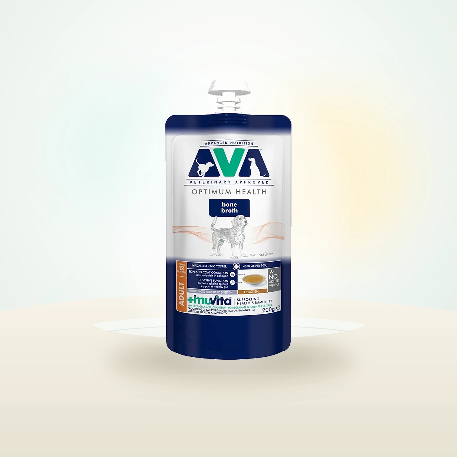 AVA Hypoallergenic Bone Broth Wet Adult Dog Food Topper Chicken