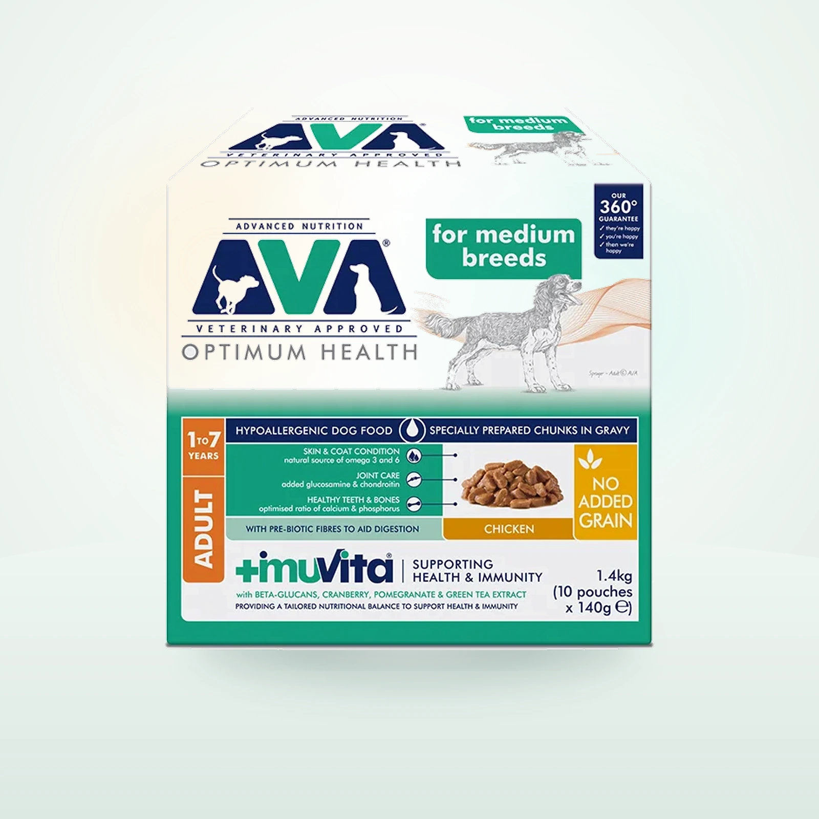 AVA Medium Breed Adult Wet Dog Food Chunks in Gravy