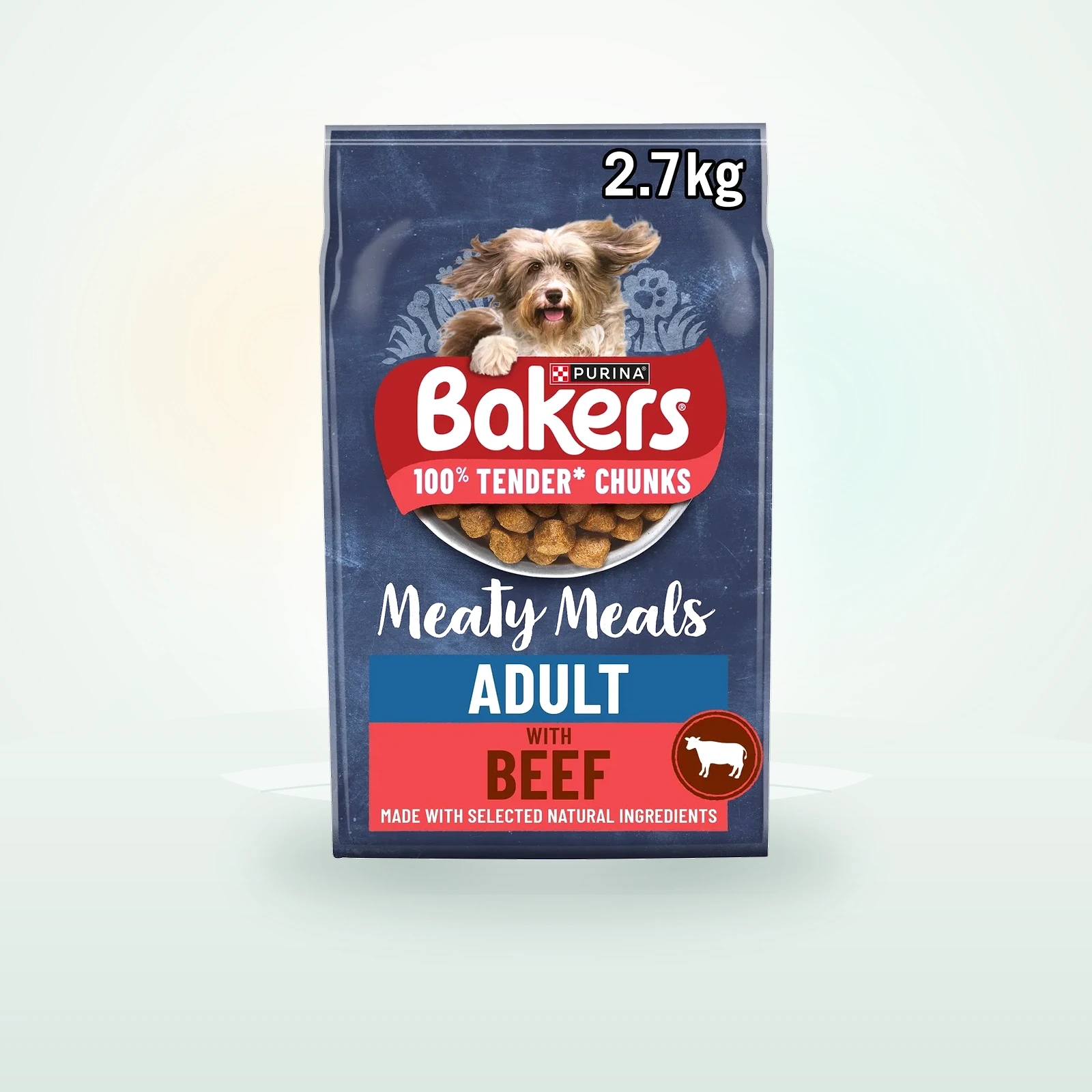 Bakers Meaty Meals Adult Dry Dog Food with Tasty Beef