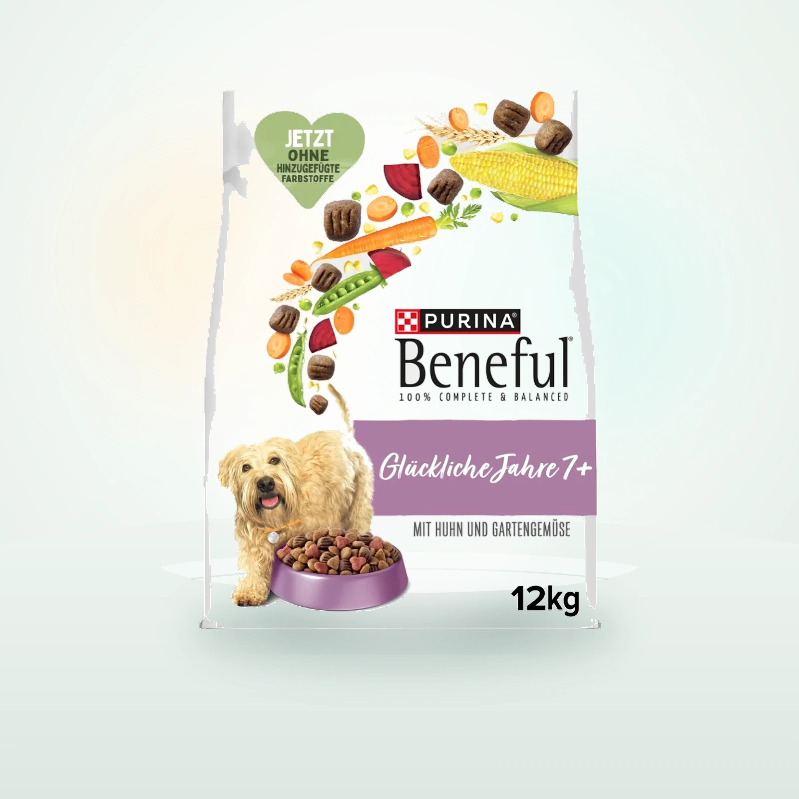 Beneful Purina Trockenfutter Hund, Senior, Glückliche Jahre 7+, Huhn und Gartengemüse