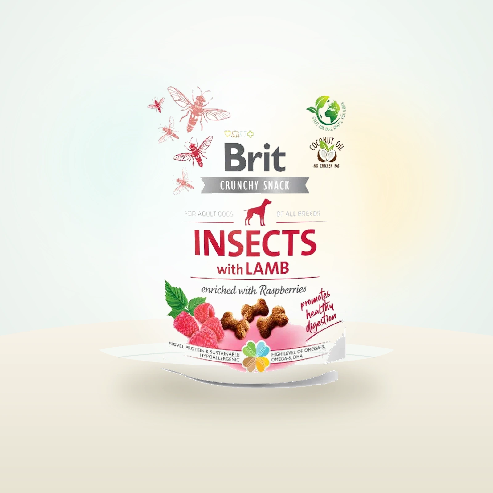 Brit Care Care Dog Crunchy Crakcer Insect&Lamb chrupiące przysmaki z insektami i jagnięciną