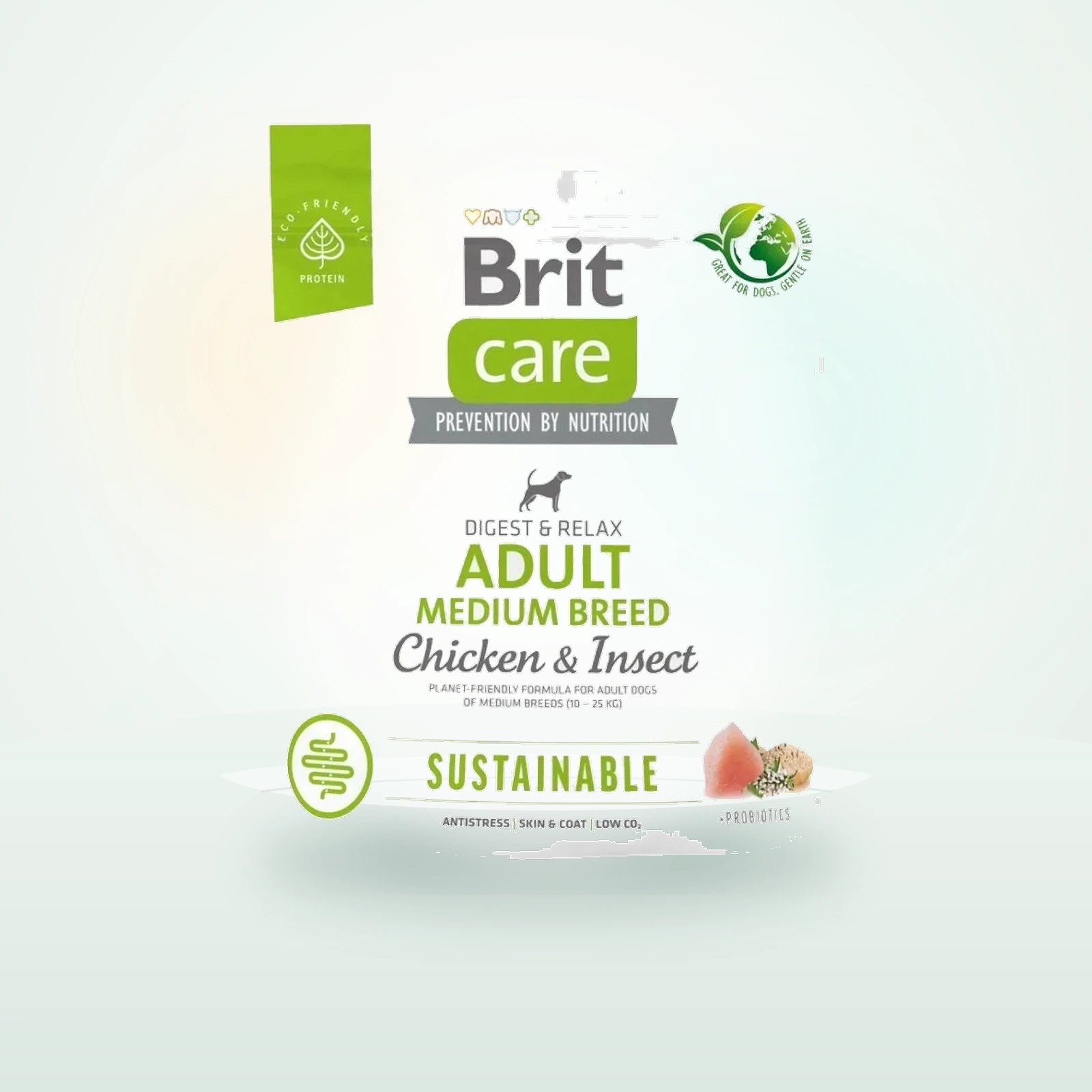 Brit Care CARE Sustainable Adult Medium breed chicken insekt dla dorosłych psów średnich ras z kurczakiem i insektami