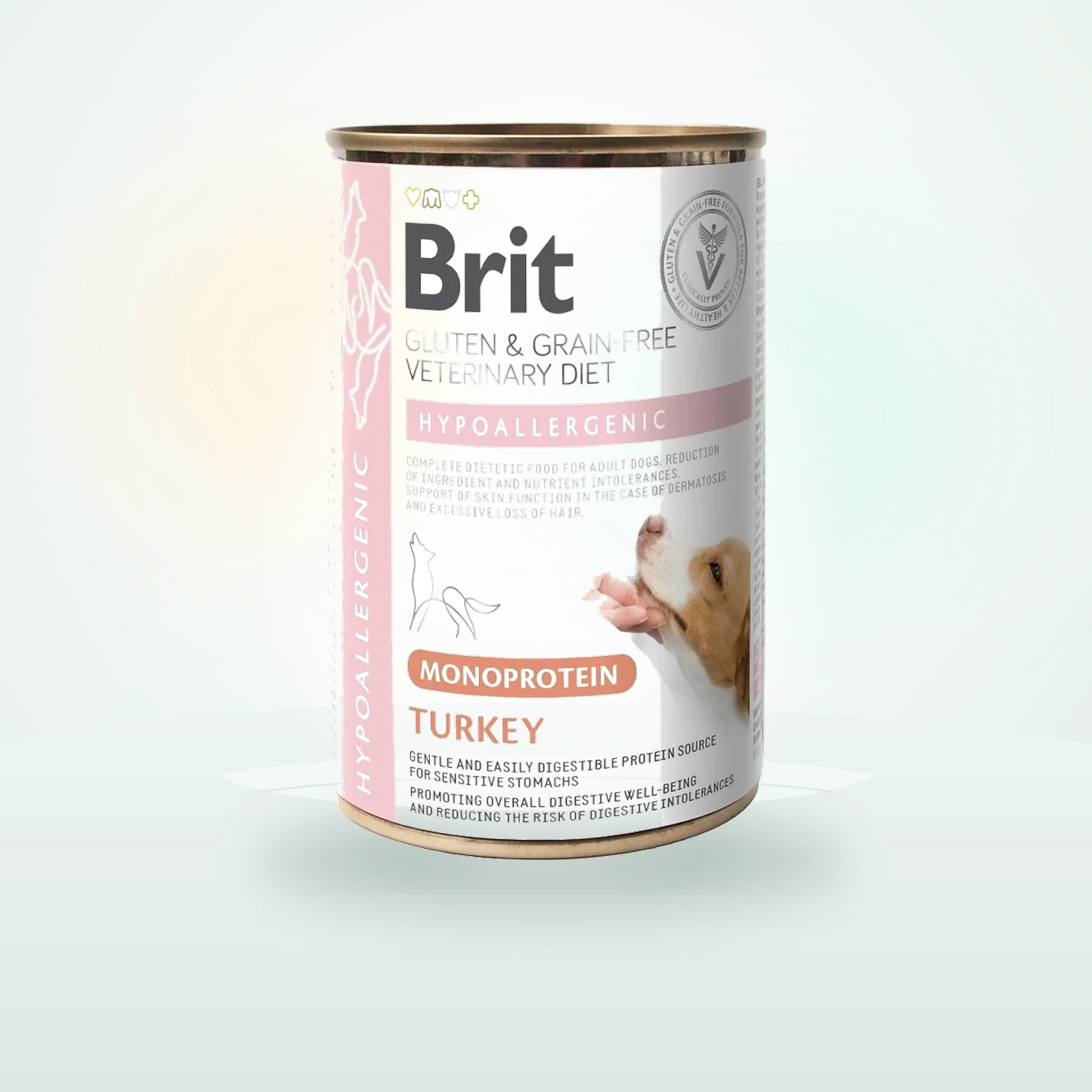 Brit Care Veterinary Diet Dog Hypoallergenic Monoprotein Turkey z indykiem dla psów z alergiami i problemami skórnymi