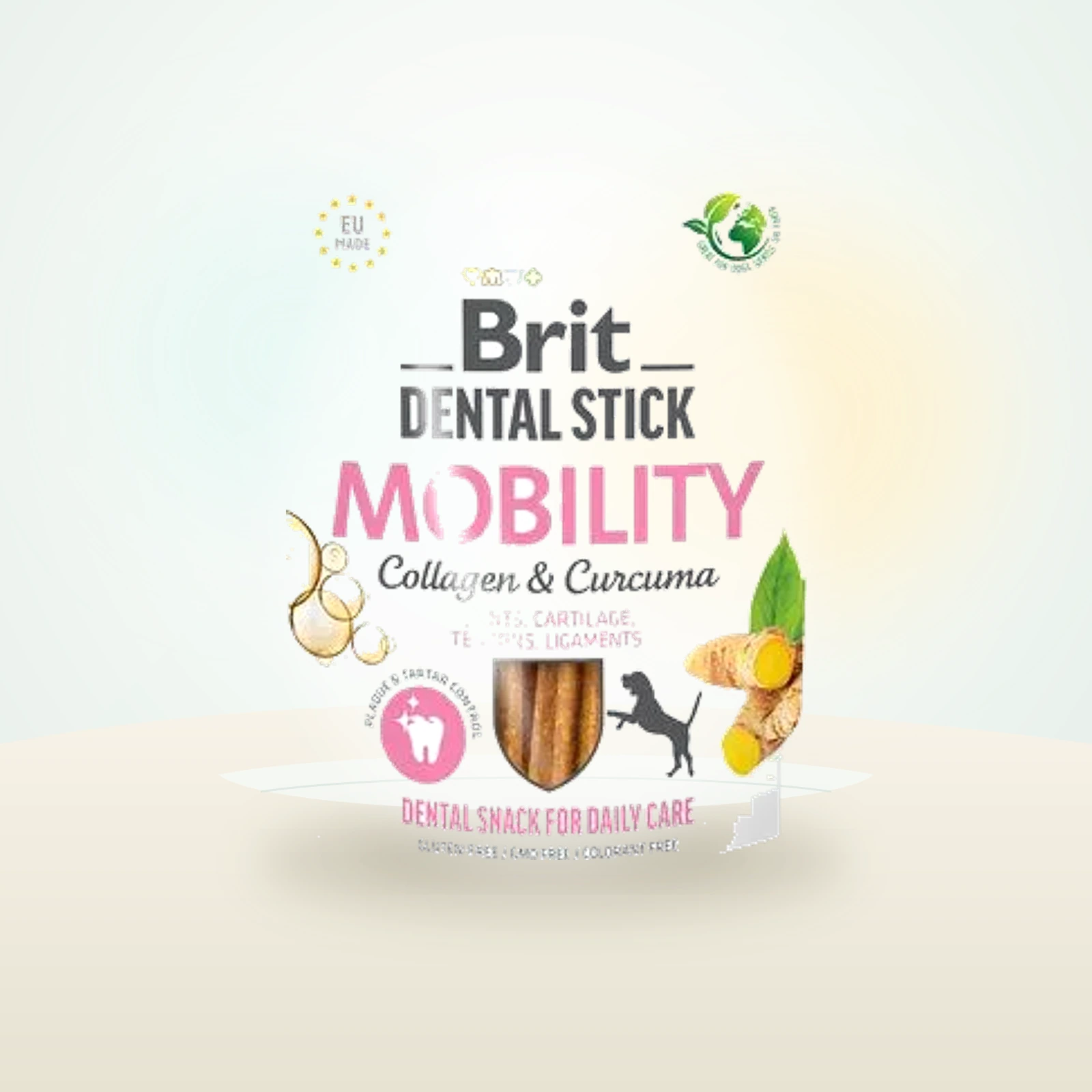 Brit Dental Stick Mobility con cúrcuma y colágeno