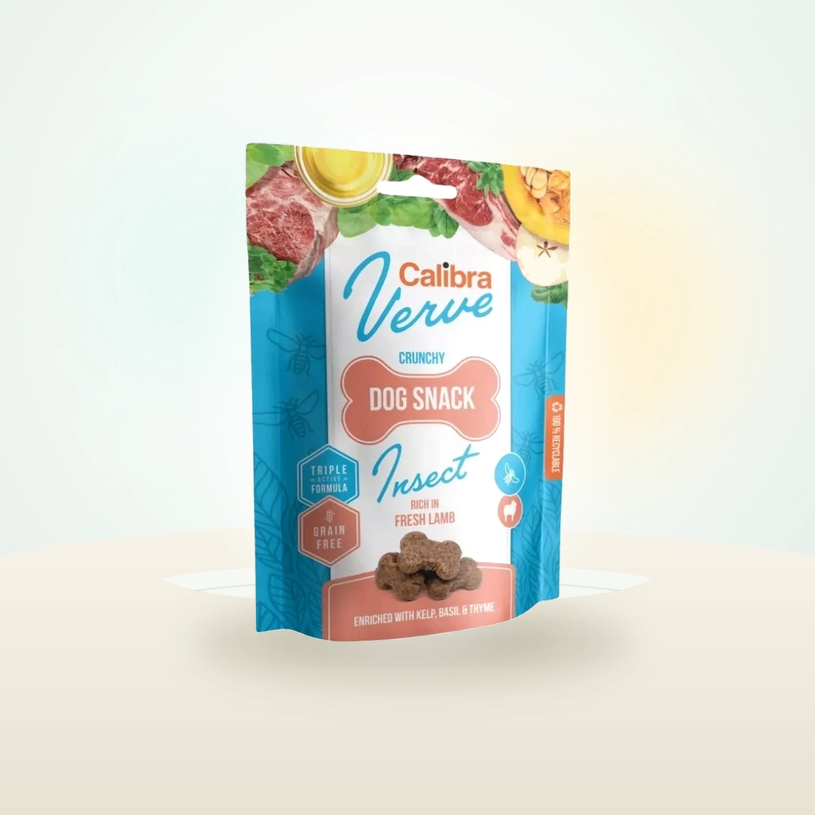 CALIBRA Dog Verve Crunchy Snack Insect&Fresh Lamb bezzbożowe przysmaki z owadami i jagnięciną
