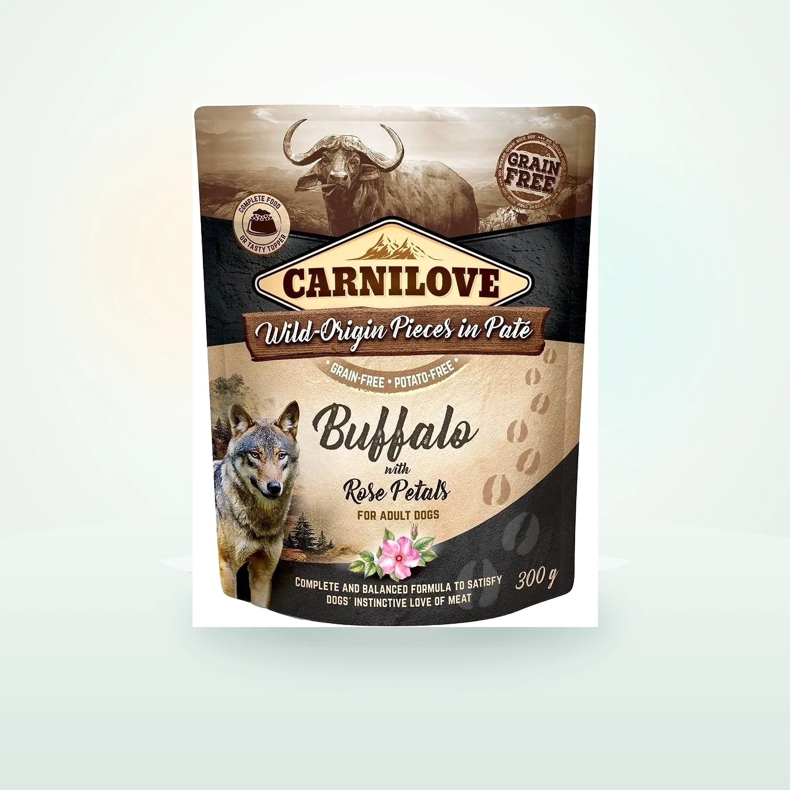 CARNILOVE Dog Paté Buffalo with Rose Petals mokra karma dla psów Bawół z płatkami róży
