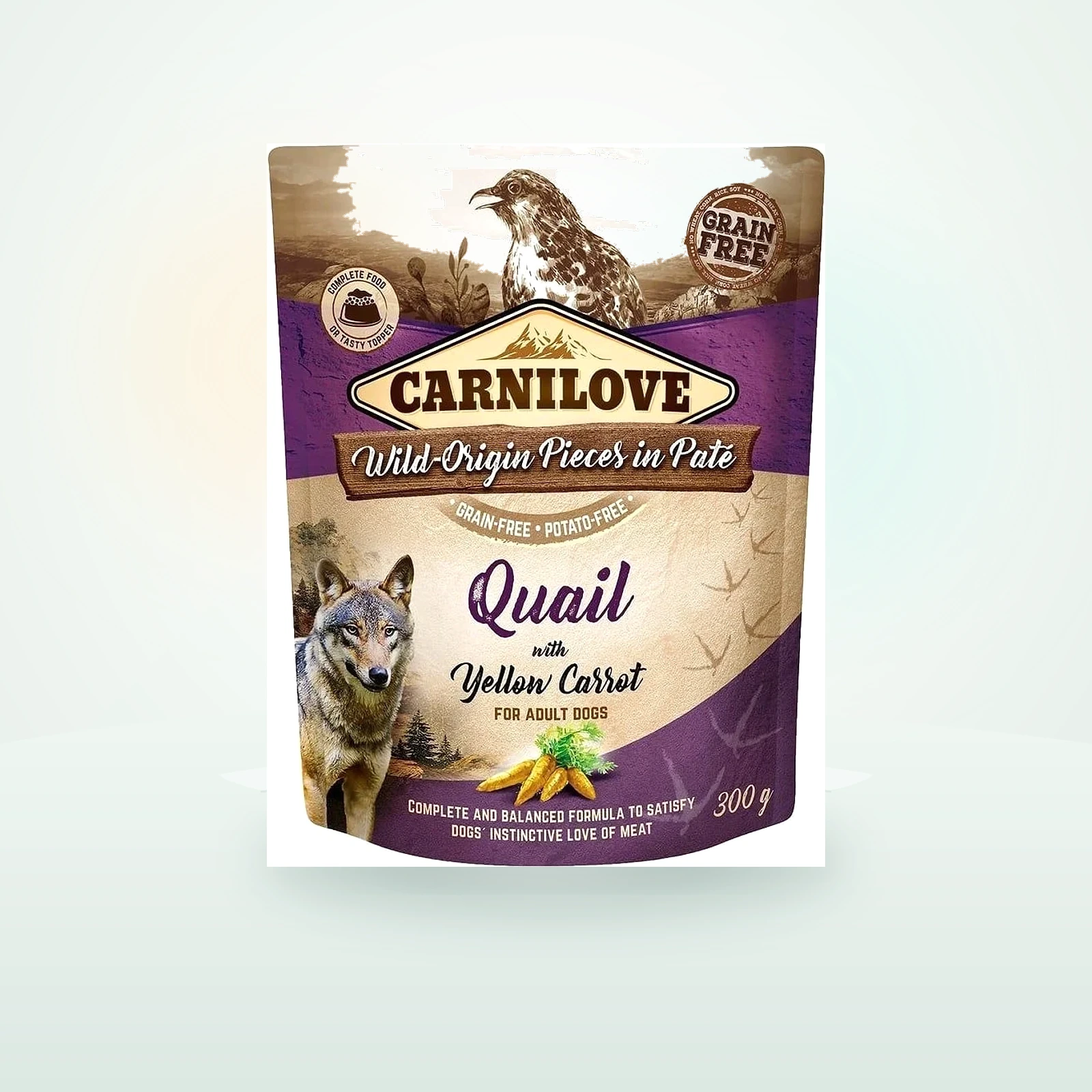 CARNILOVE Dog Paté Quail with Yellow Carrot mokra karma dla psów Przepiórka z żółtą marchwią