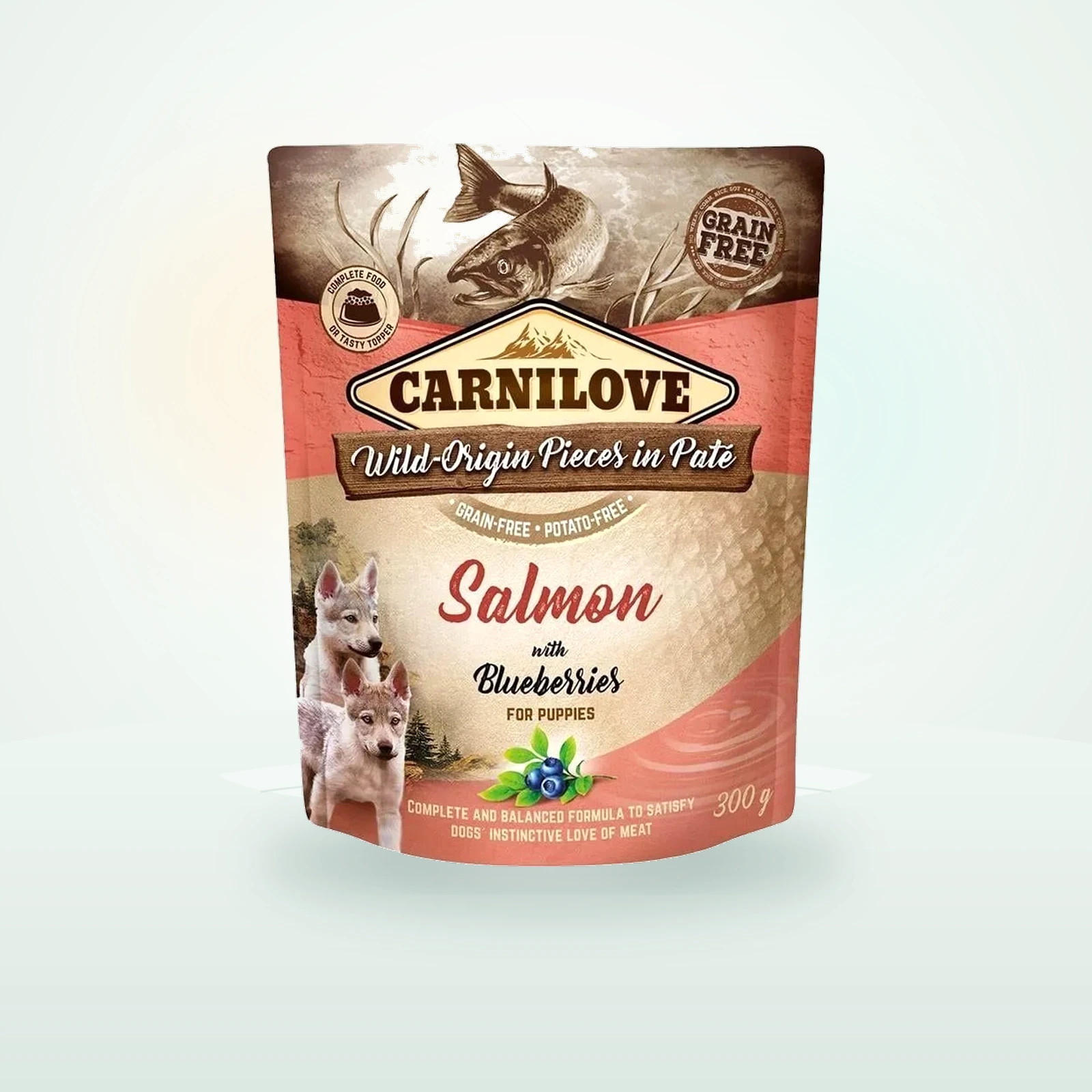 CARNILOVE Dog Paté Salmonwith Blueberries Puppies mokra karma dla szczeniąt Łosoś z jagodami