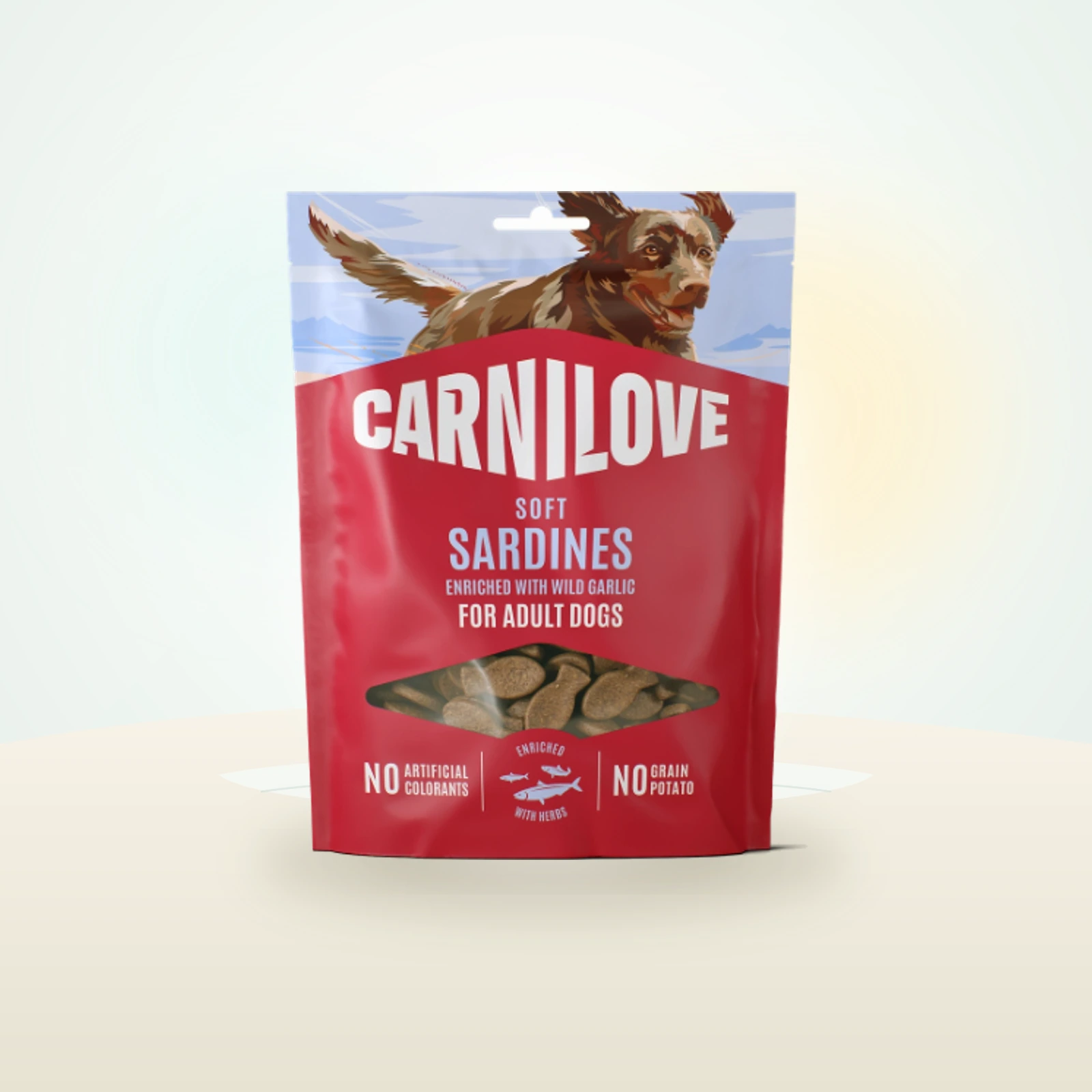Carnilove Grain Free Semi Moist Soft Dog Treats - Sardines with Wild Garlic