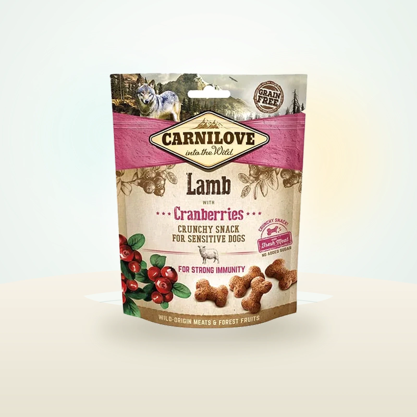 Carnilove Lamb with Cranberries Crunchy Treat Snacks for Sensitive Dogs