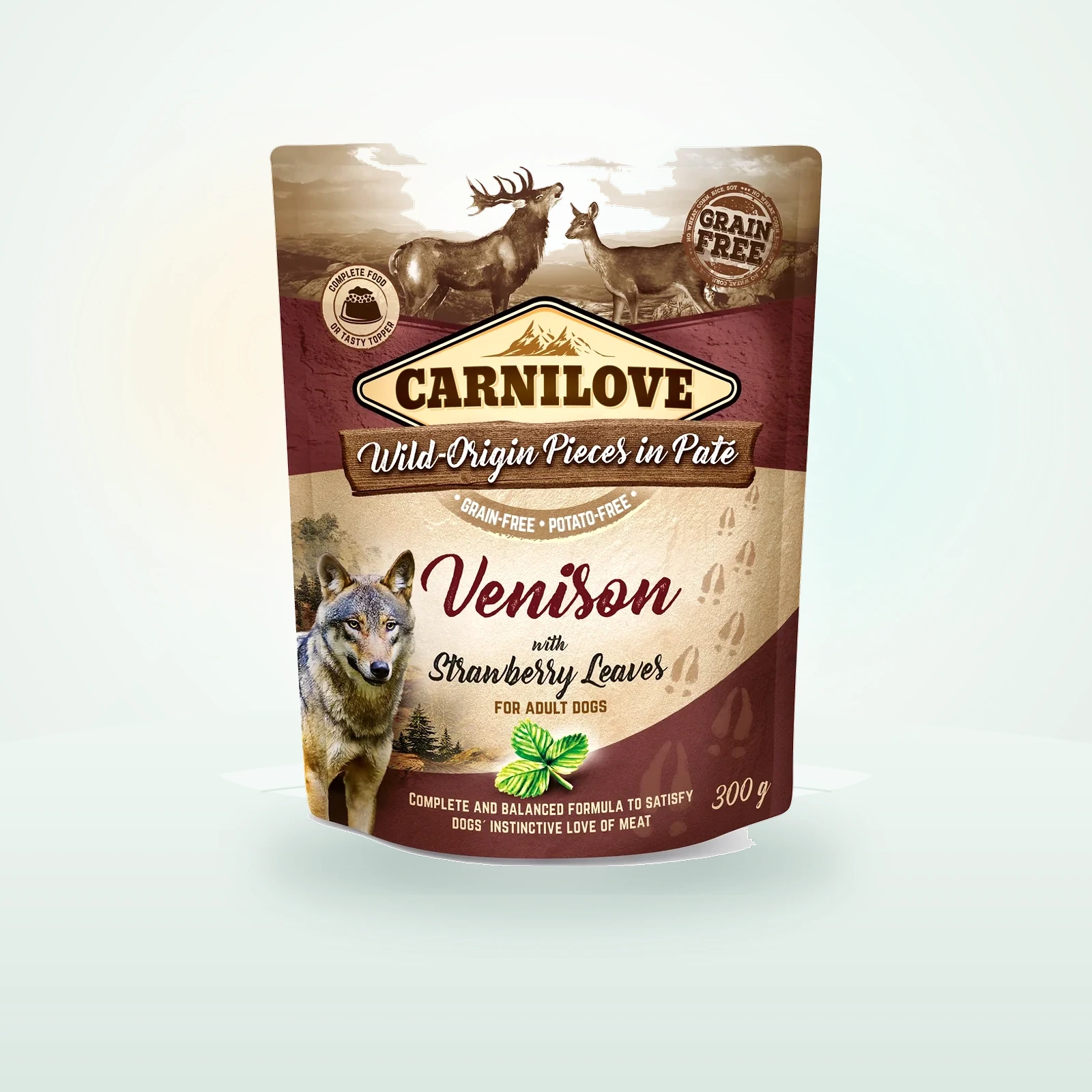 Carnilove Sachet Fraîcheur Adulte Cerf et Feuilles de Fraisier