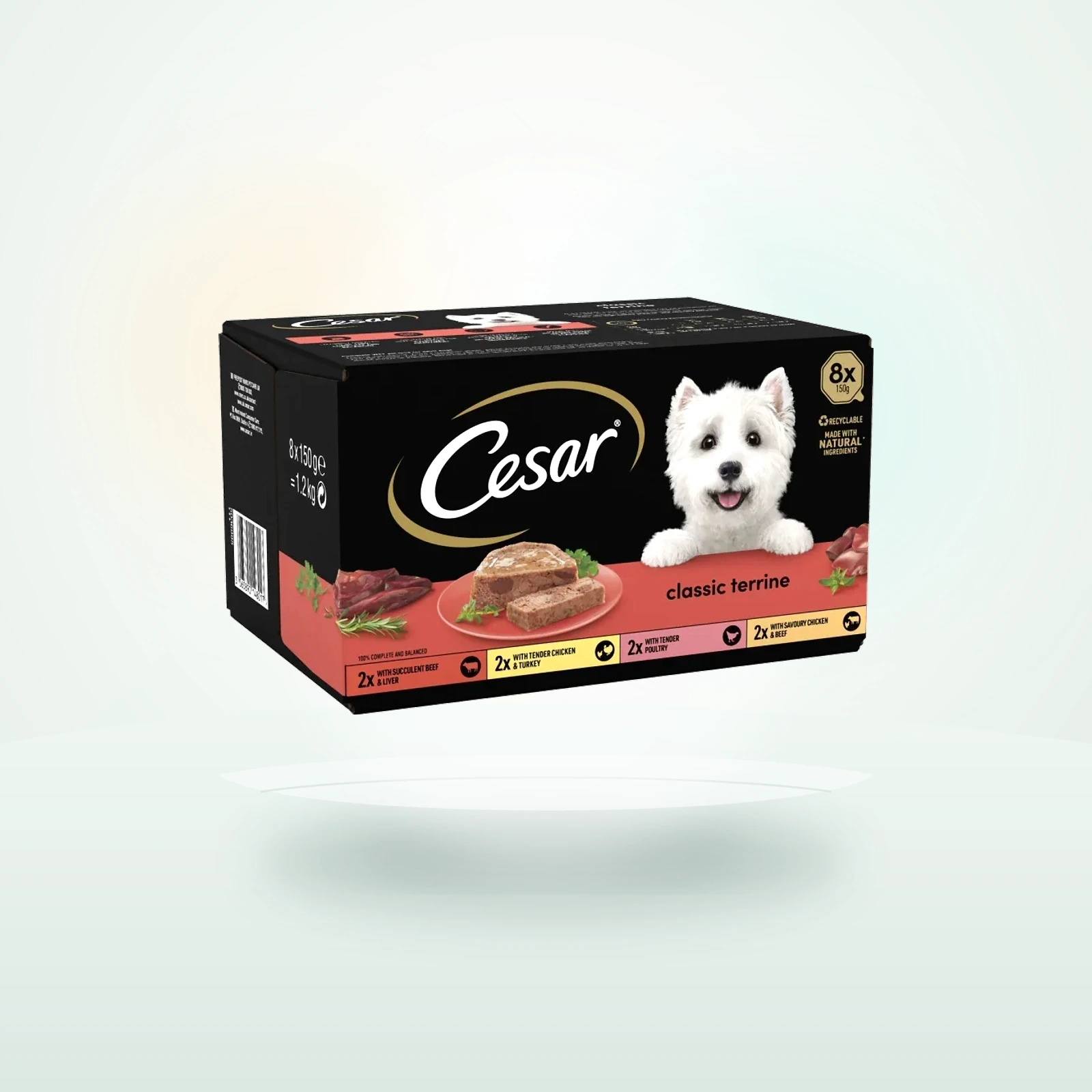 Cesar Classic Terrine Wet Dog Food Foil Trays