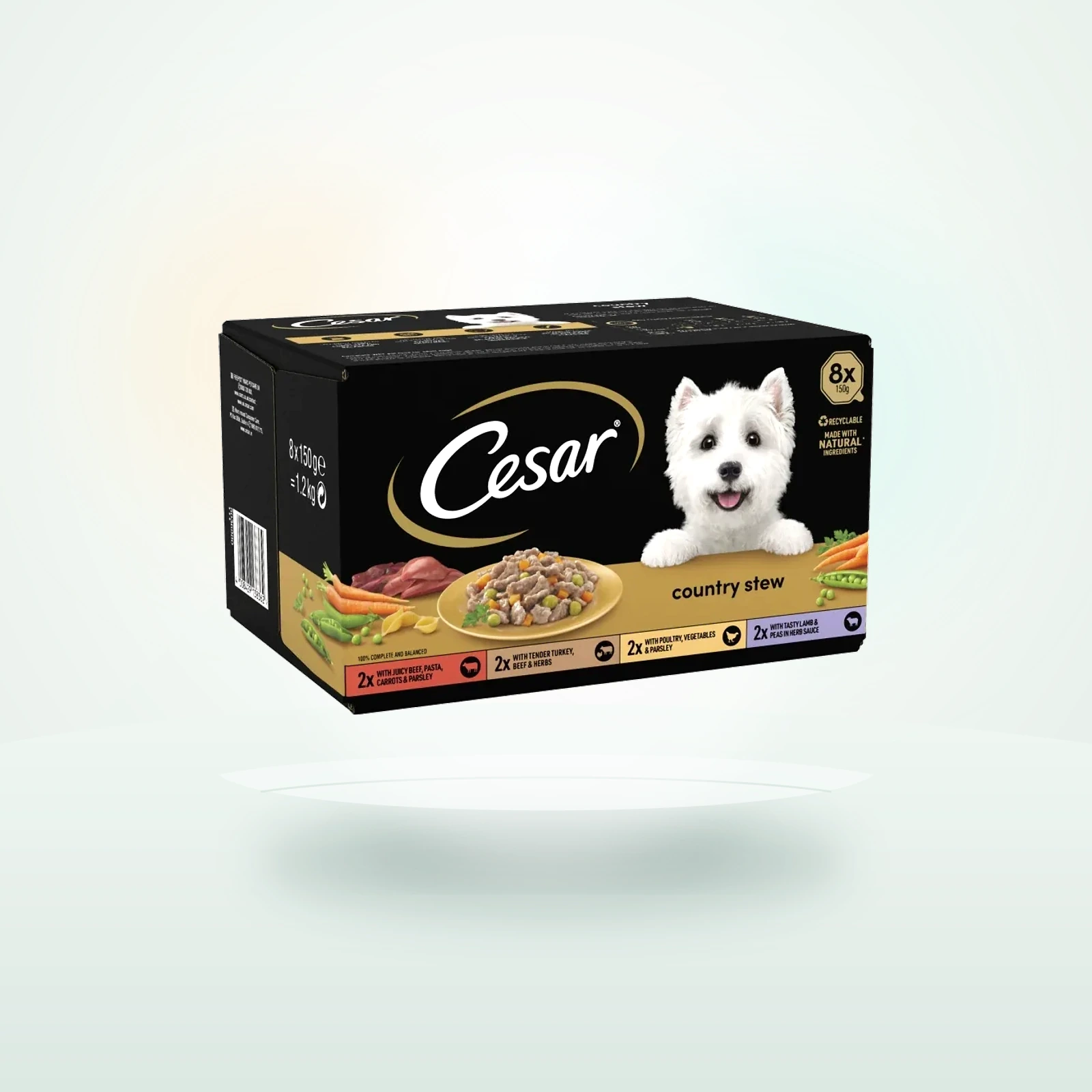 Cesar Country Stew with Beef, Turkey, Poultry & Lamb Wet Dog Food