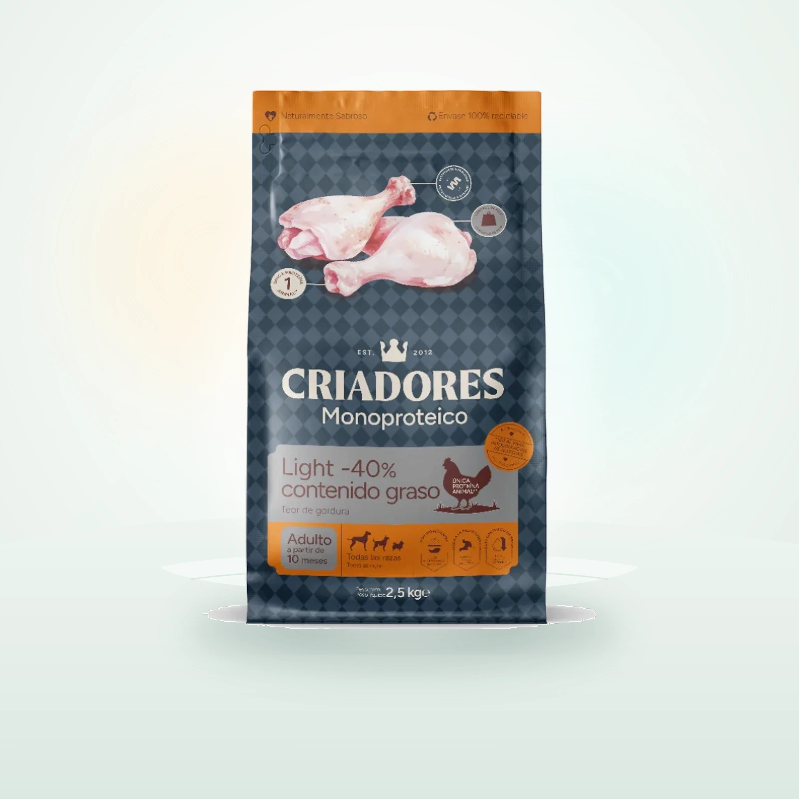 Criadores Monoproteico Light -40% contenido graso Adulto con Pollo pienso