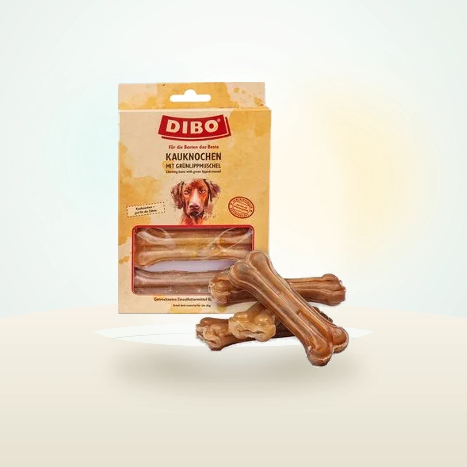 Dibo Os à mâcher aux moules aux orles verts pour chien