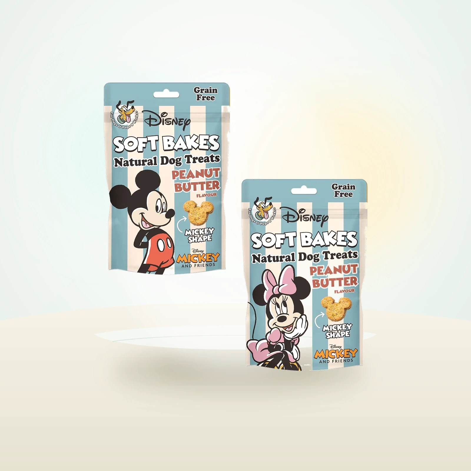 Disney Mickey or Minnie Soft Bakes Peanut Butter Single Dog Treats