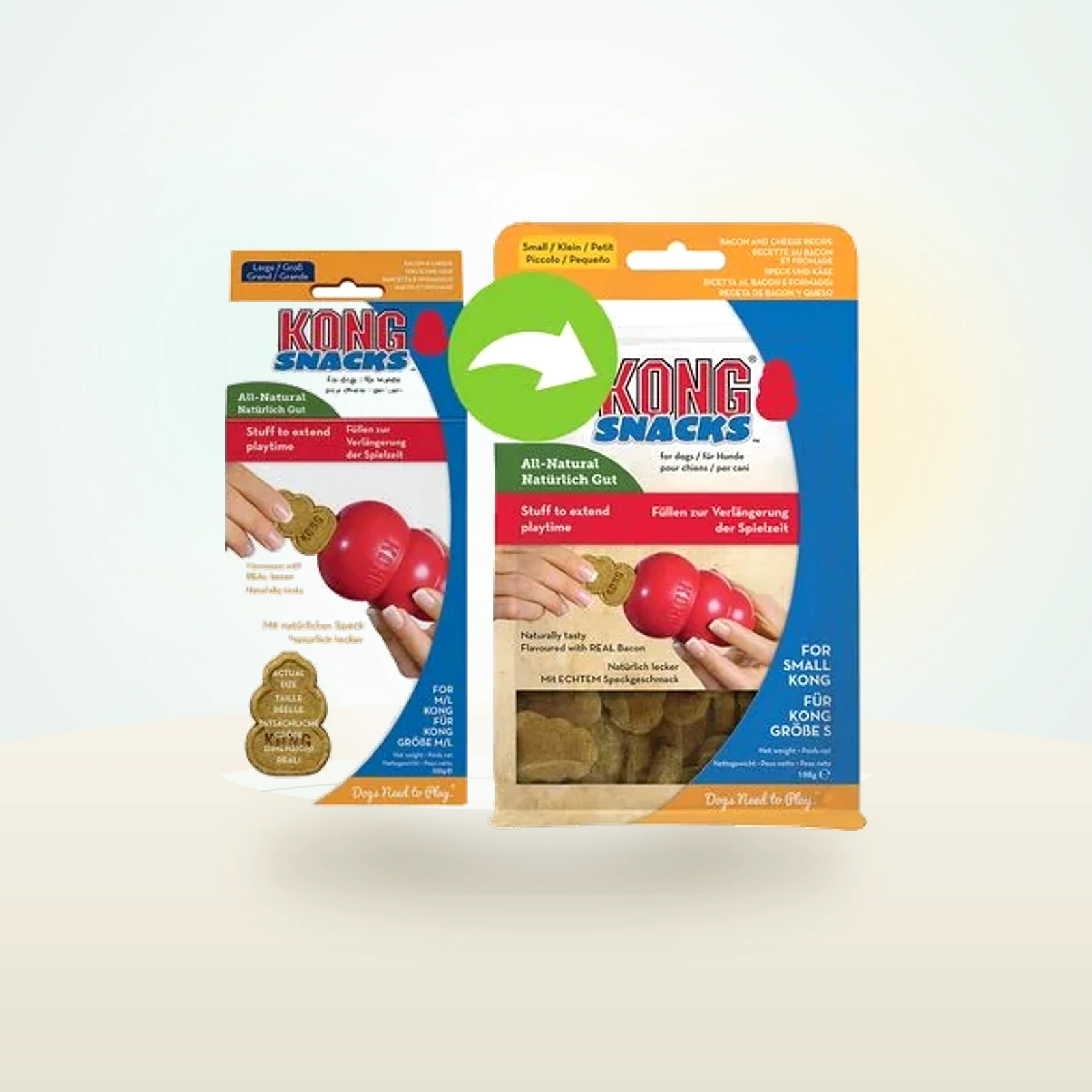 Dog Toys Dog Training KONG Snacks Bacon & Cheese