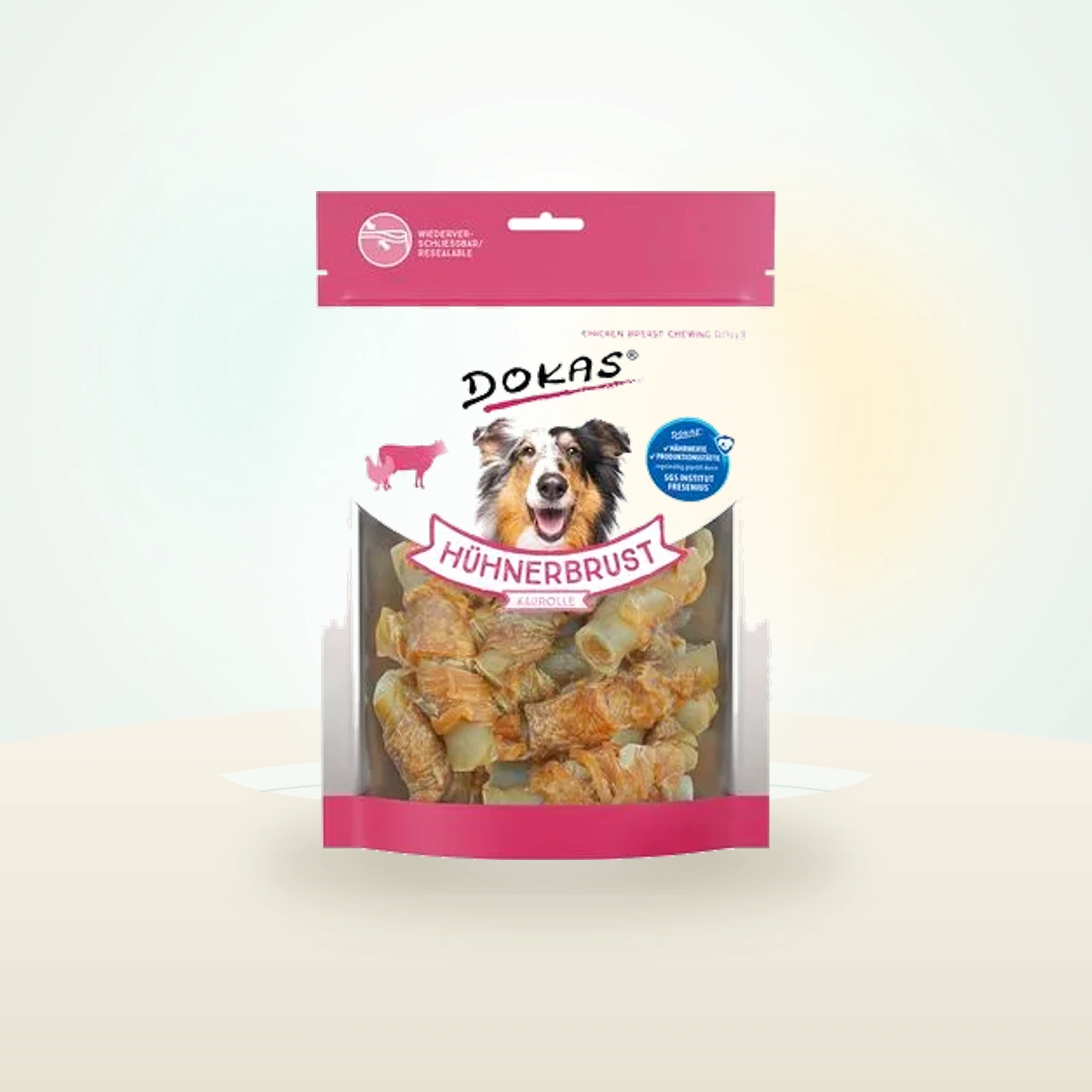 Dokas Hundesnack Hühnerbrust Kaurolle