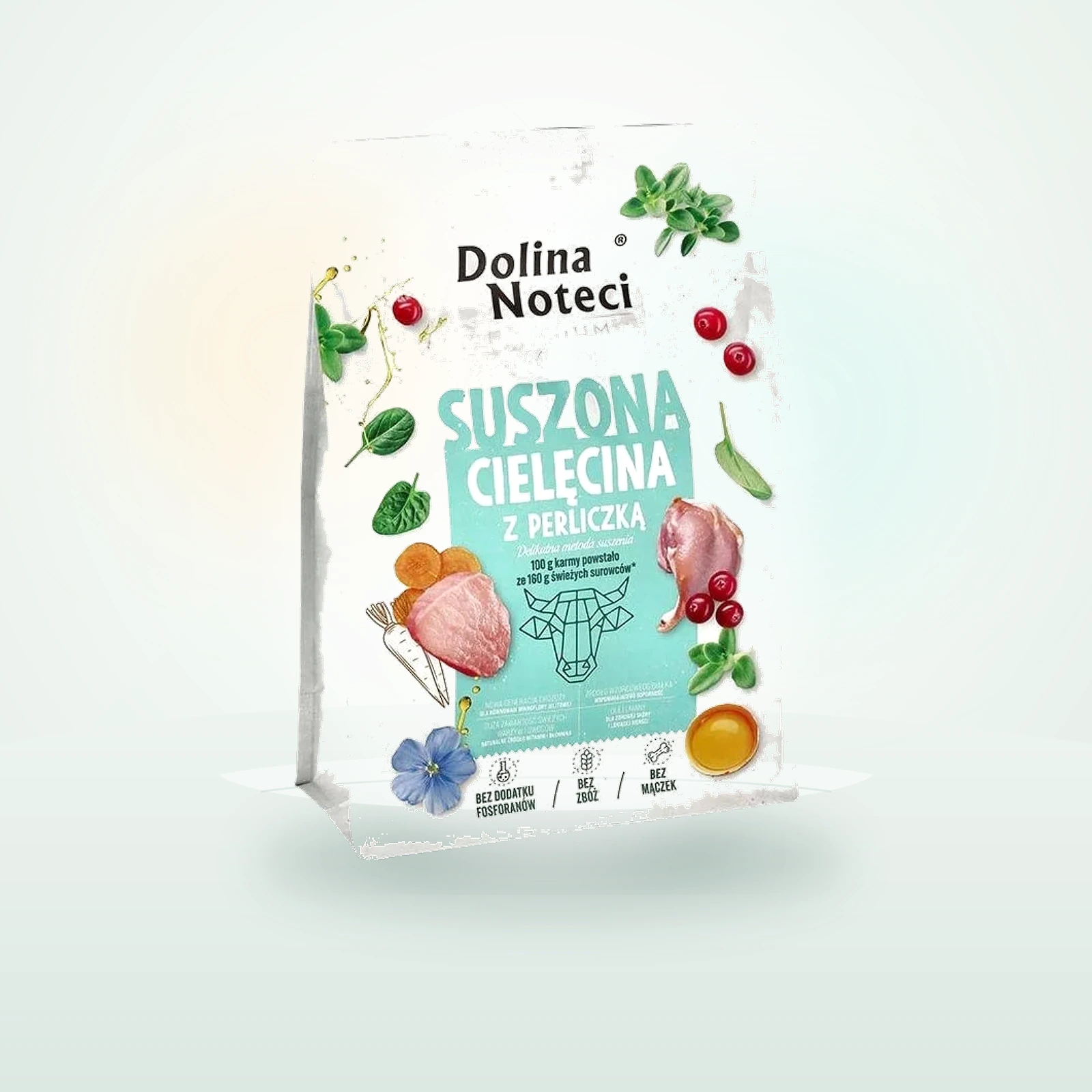 Dolina Noteci Premium Cielęcina z perliczką karma suszona dla psów małych ras