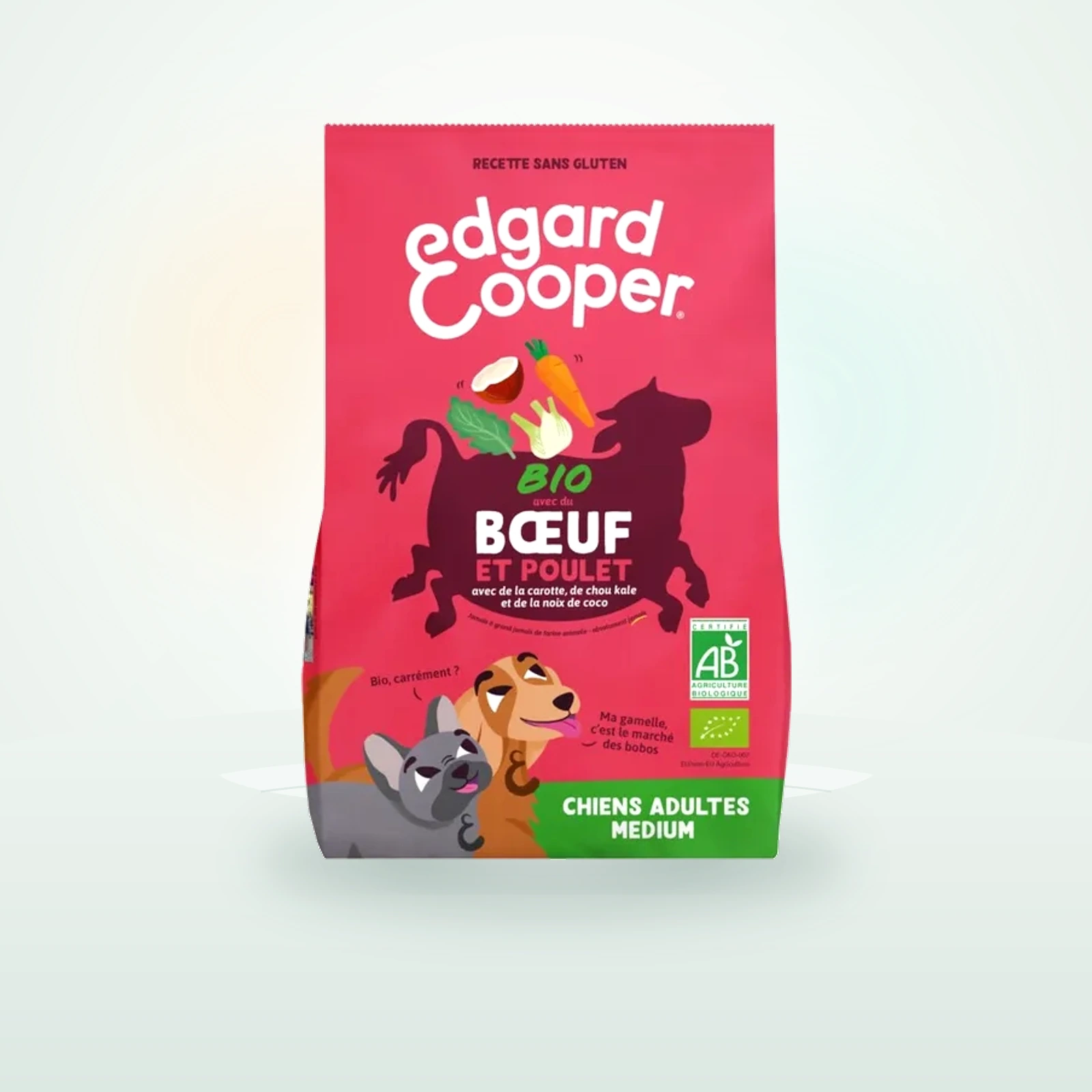Edgard & Cooper BIO Chien Adulte Moyenne Taille Poulet au bœuf