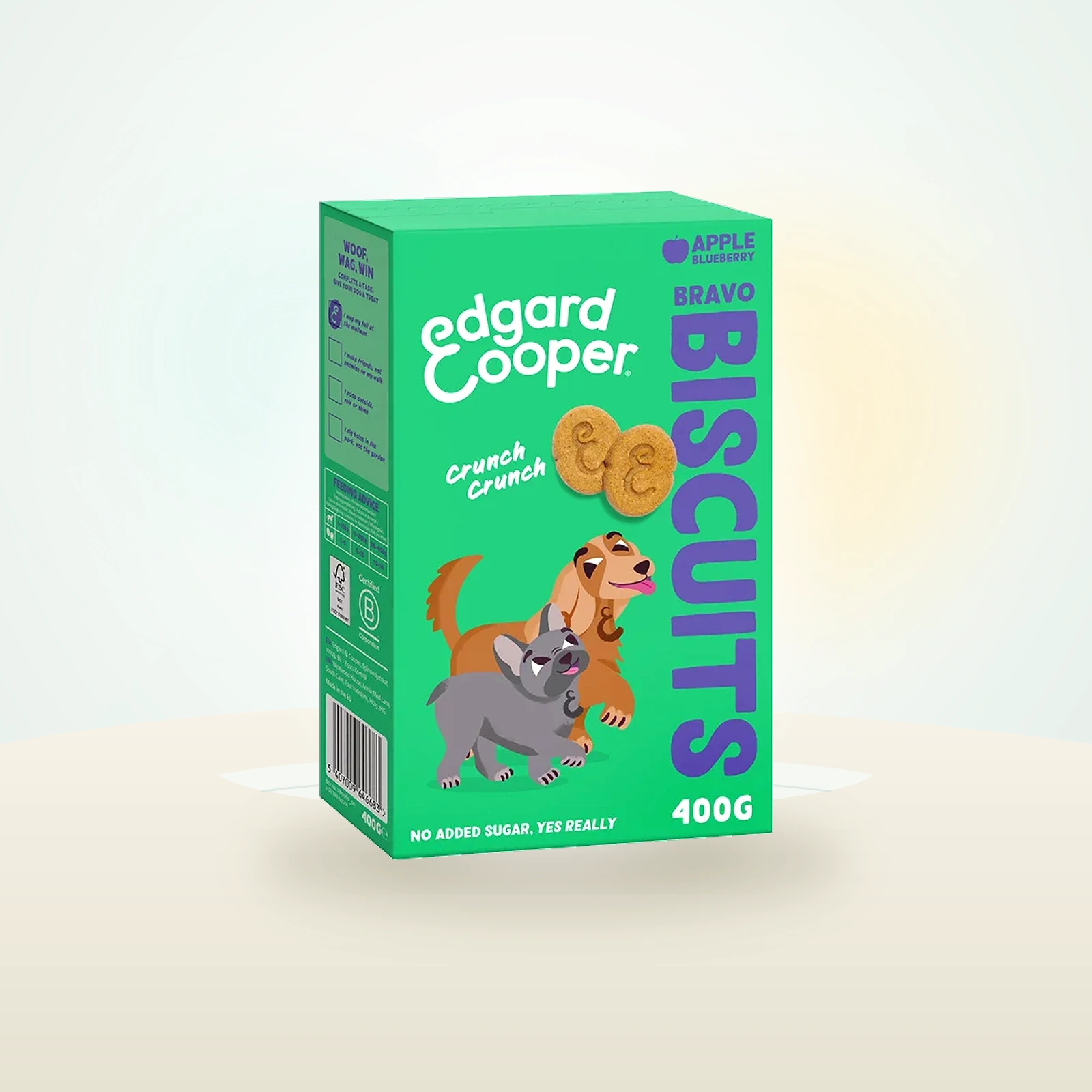 Edgard & Cooper Bravo Biscuits Apple & Blueberry Dog Treats
