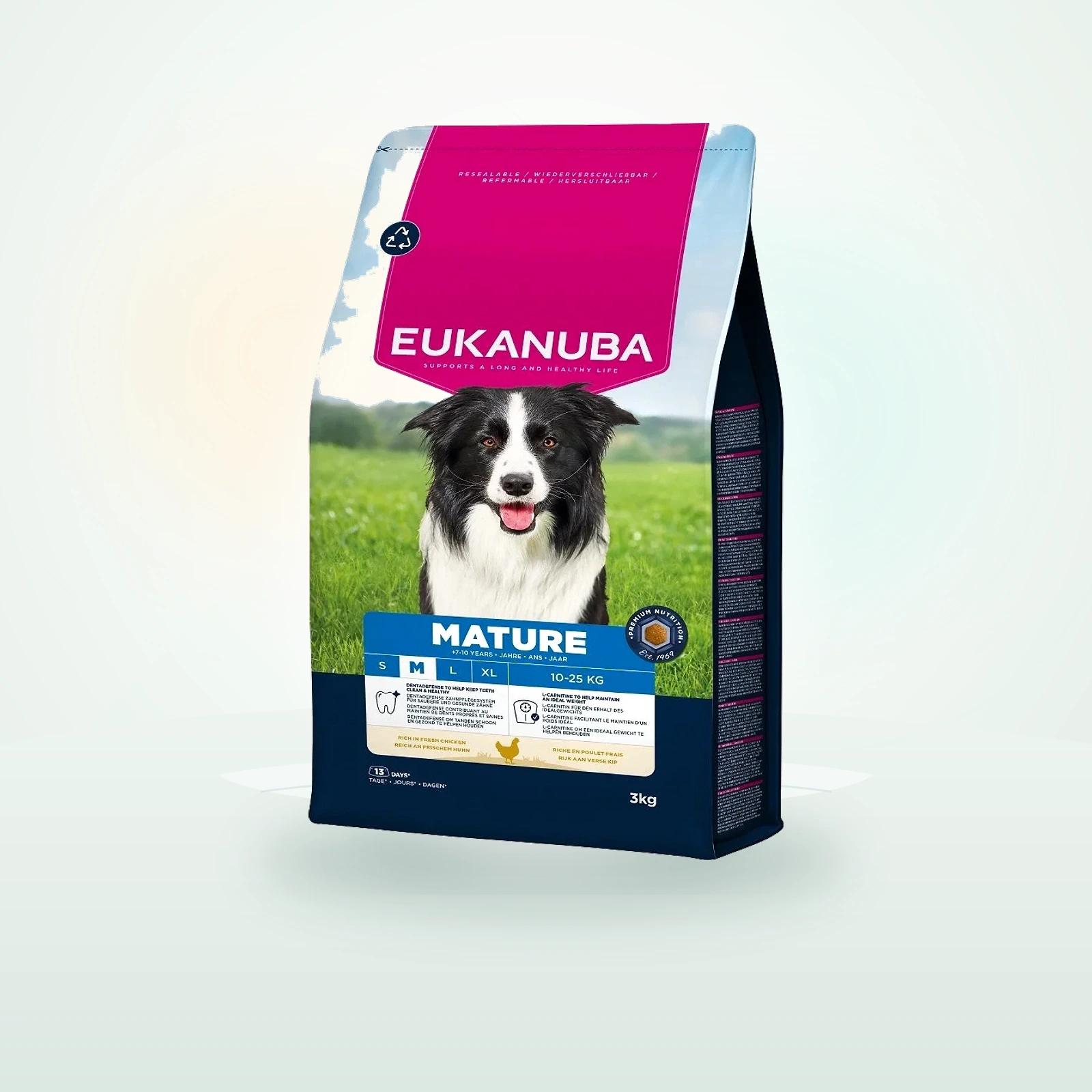 Eukanuba Mature Medium Breeds Chicken sucha karma dla dojrzałych psów ras średnich bogata w świeżego kurczaka