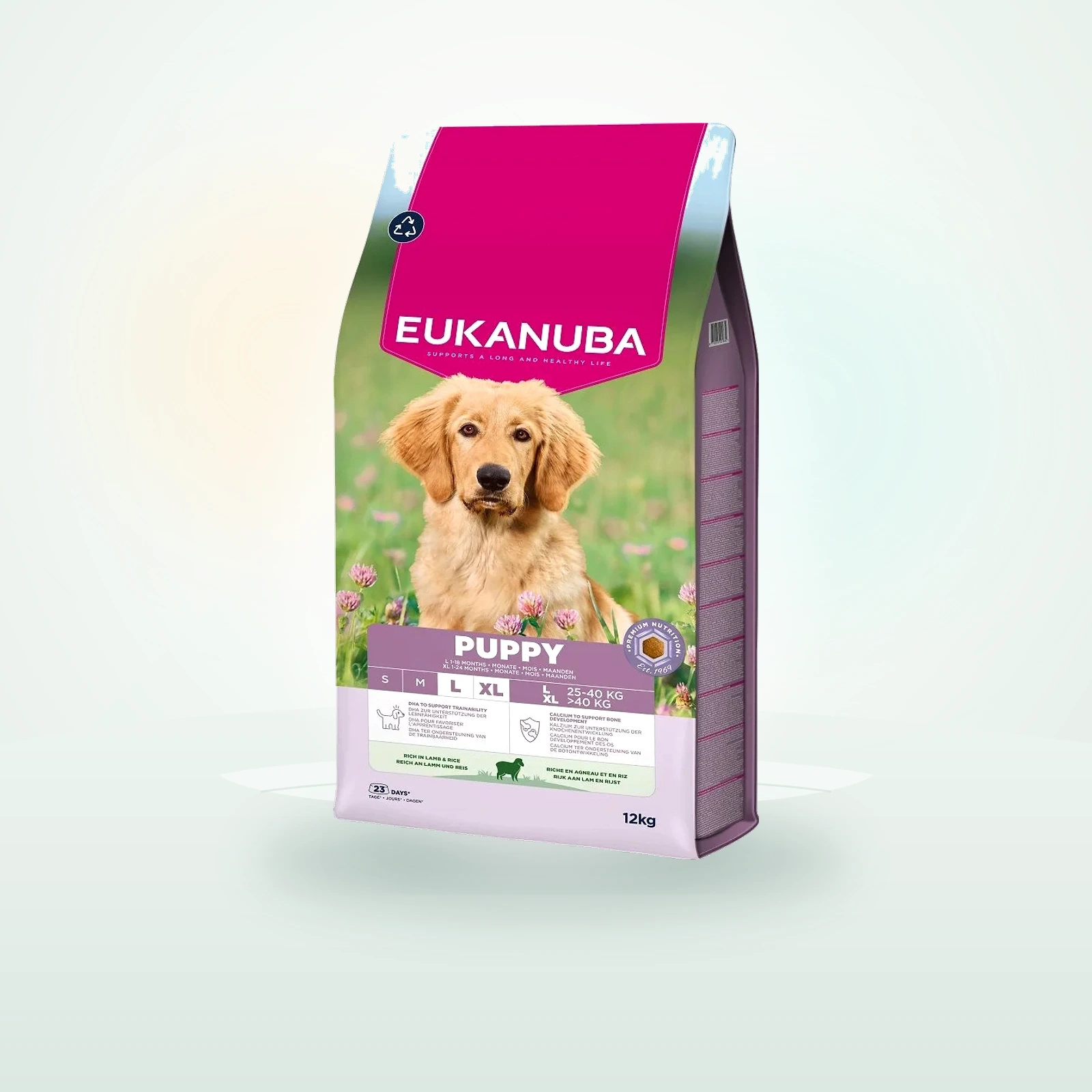 Eukanuba Puppy Large Breeds Lamb Rice sucha karma dla szczeniąt ras dużych bogata w jagnięcinę i ryż