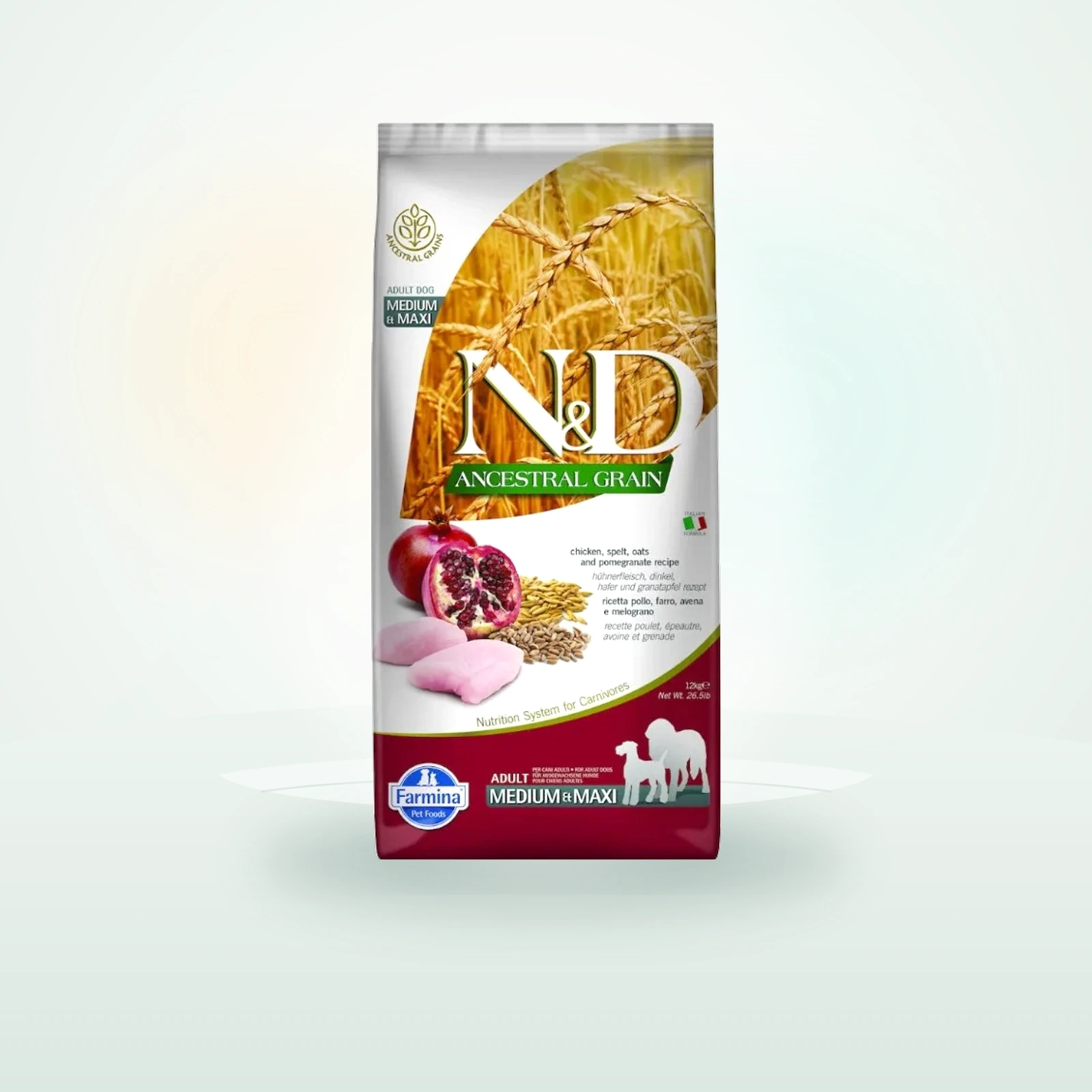 Farmina N&D Ancestral Grain Adulto Pollo y Granada pienso