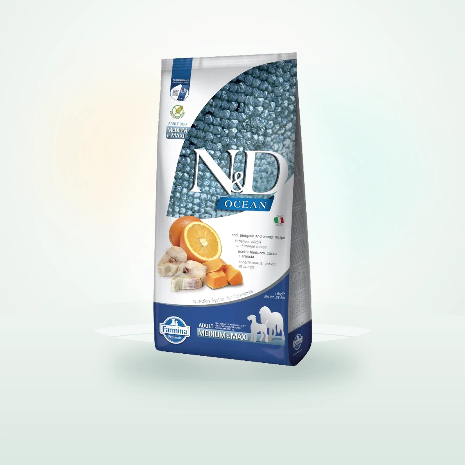 Farmina N&D Ocean Bacalao, Calabaza y Naranja pienso