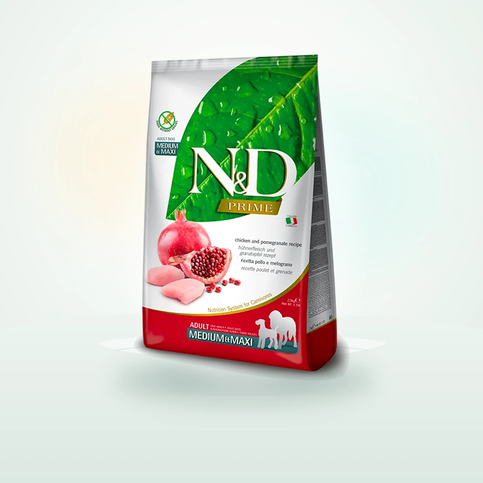 Farmina N&D Prime dog adult medium & maxi chicken & pomegranate bezzbożowa karma z kurczakiem i grantem dla psów średnich i dużych ras